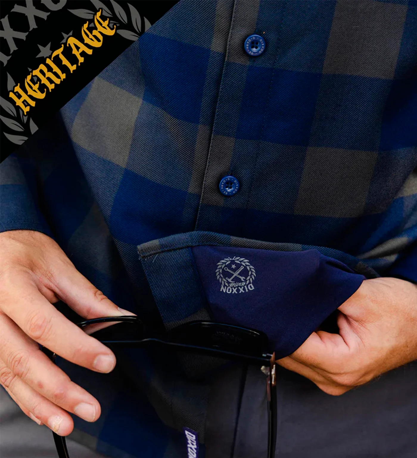 0 Dark 30 Flannel, Blue/Grey - Image 4