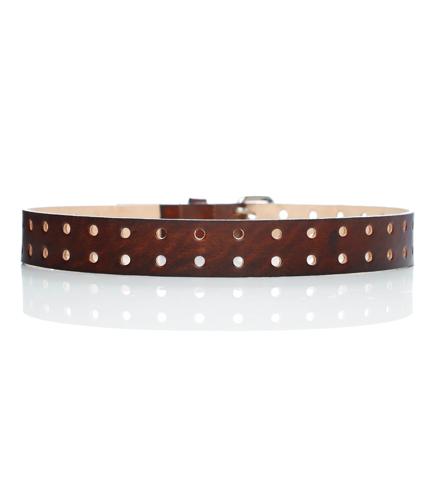 1 1/2" Double Hole Belt M235C, Brown - Image 2