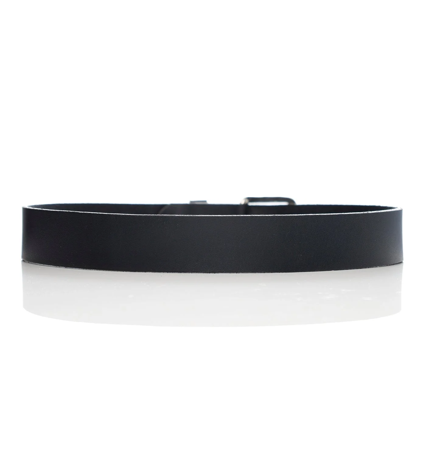 1 1/2" Full Grain Leather Belt, Black - Image 2