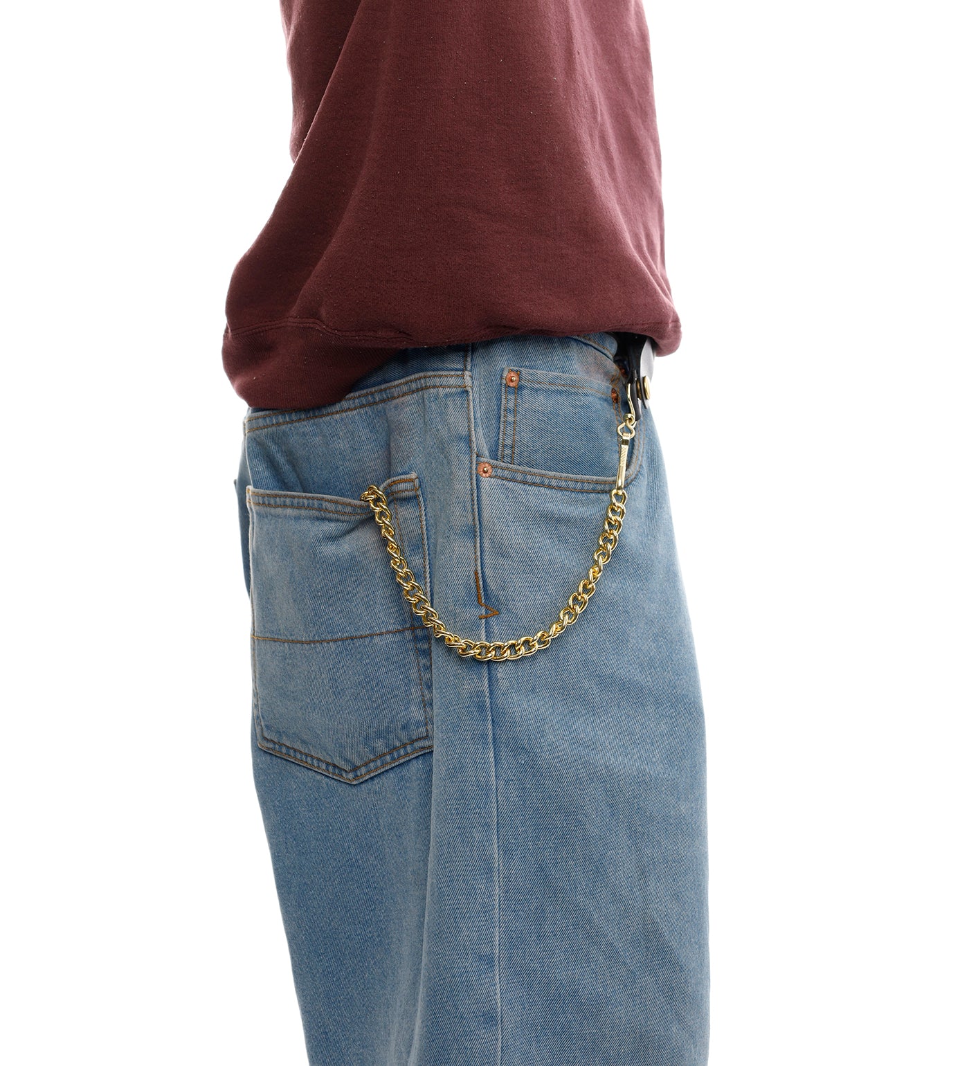 12' Gold Wallet Chain GO12, Black/Gold - Image 2