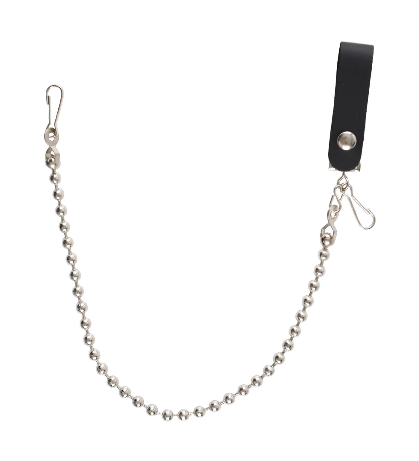 18" Ball Bead Wallet Chain, Silver