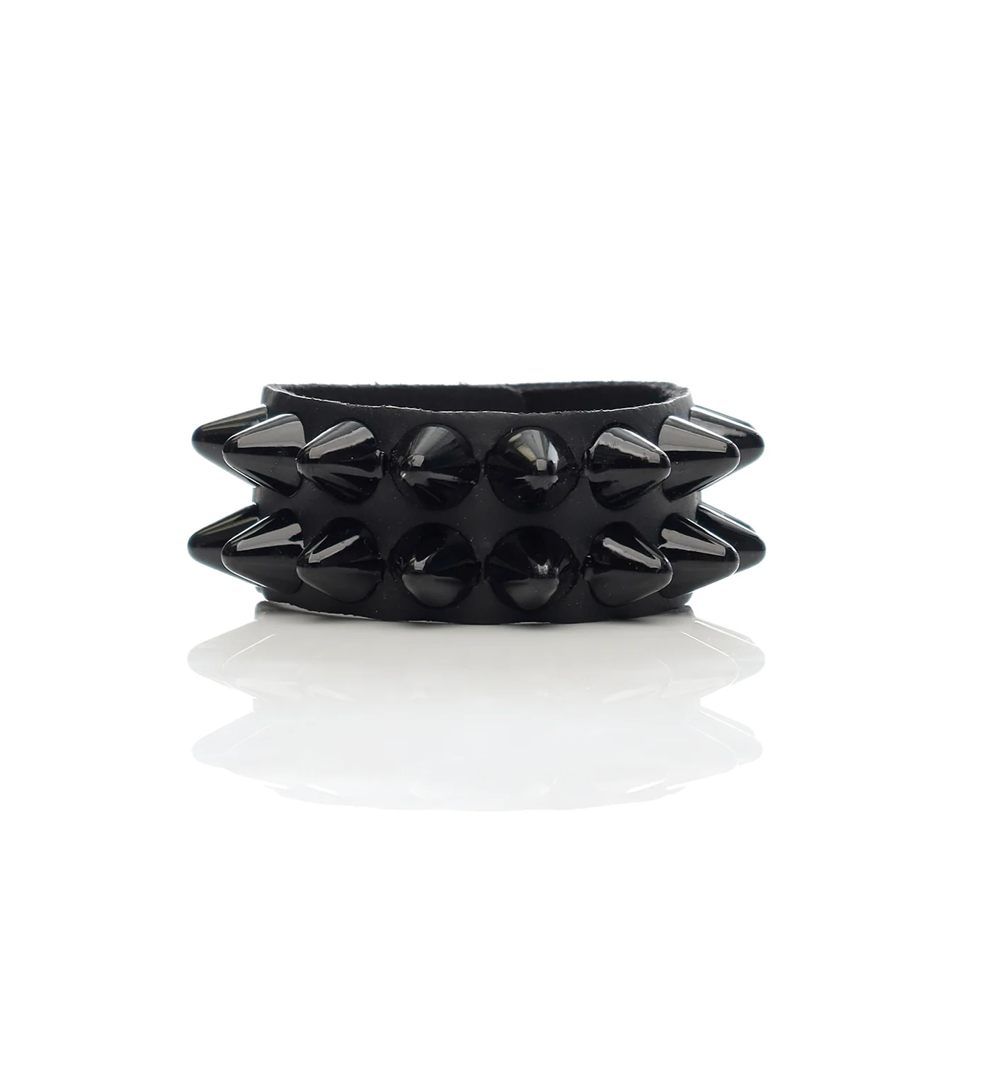 2 Row Large UK77 Bracelet, Black/Black