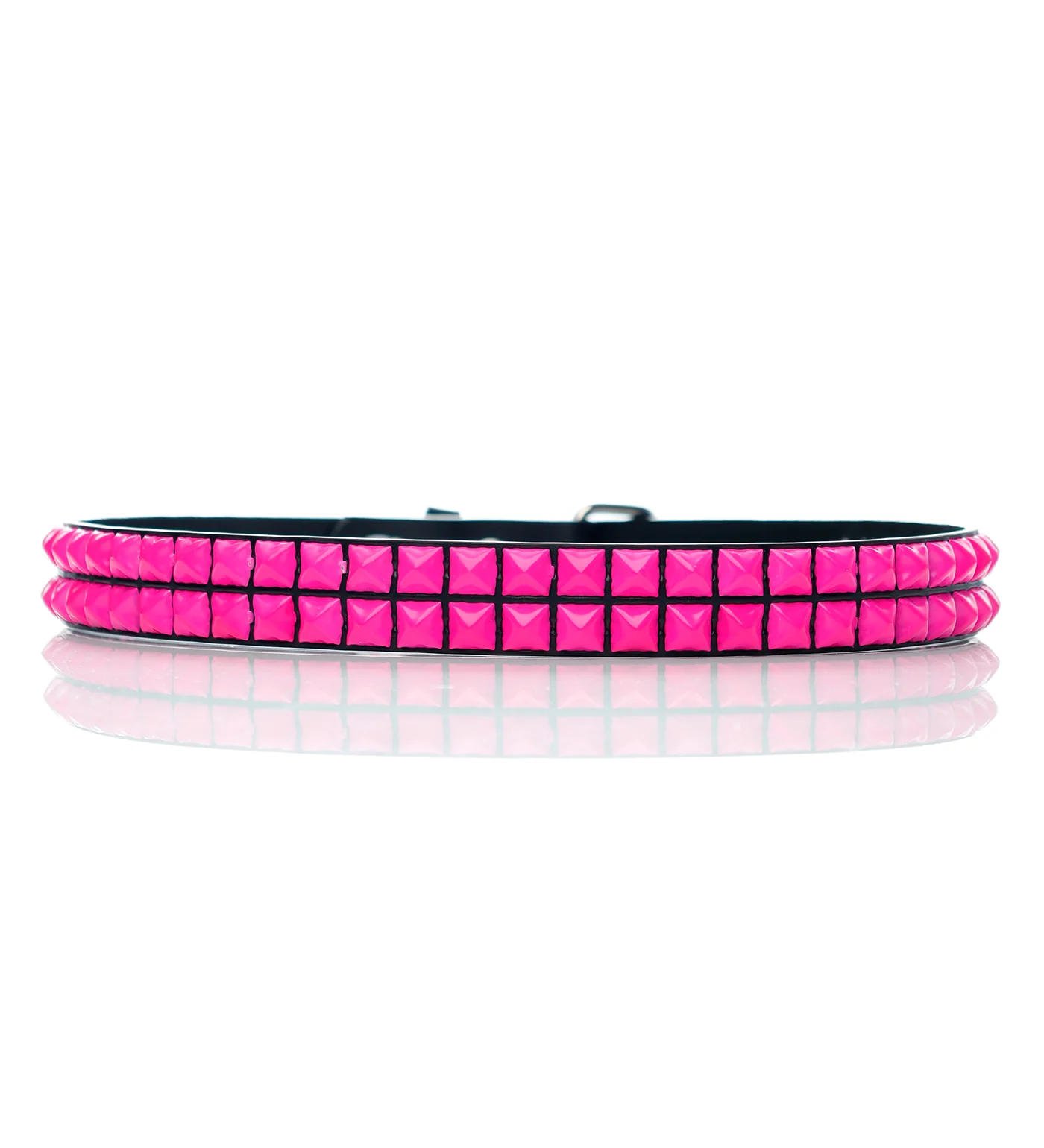2 Row Pyramid Studs, Pink