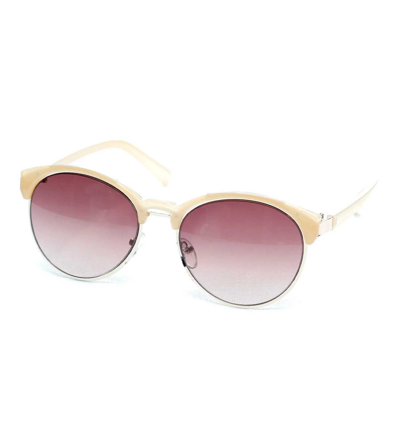 Metal Frame Clubmaster, Tan/Silver