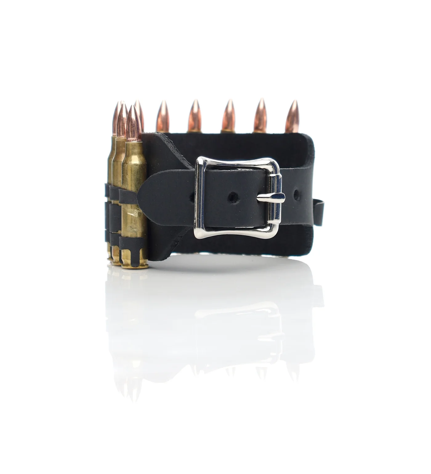 223 Caliber Bullet Buckle Wristband, Brass Shell - Image 2