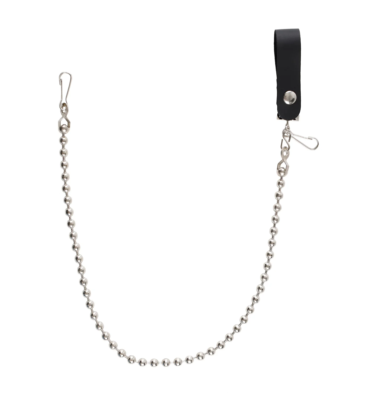 24" Ball Bead Wallet Chain, Silver