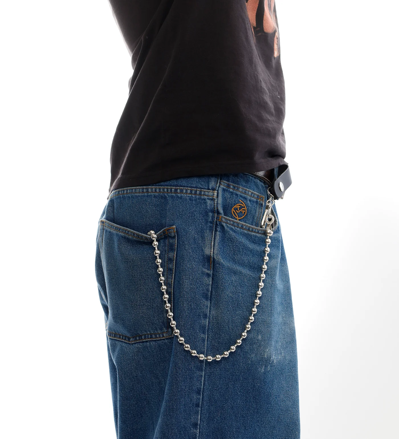24" Ball Bead Wallet Chain, Silver - Image 2