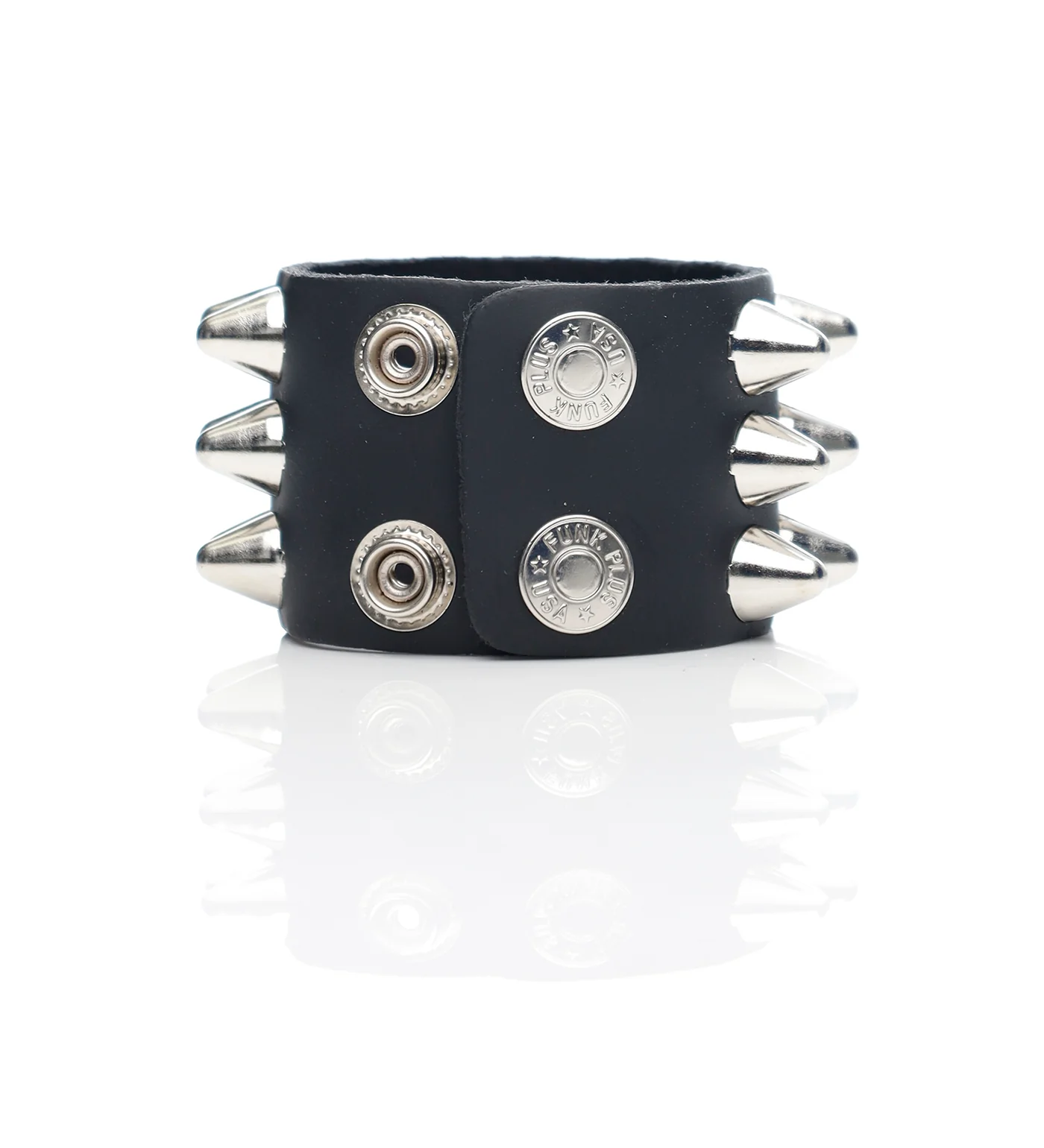 3 Row Large UK77 Bracelet, Black/Silver - Image 2