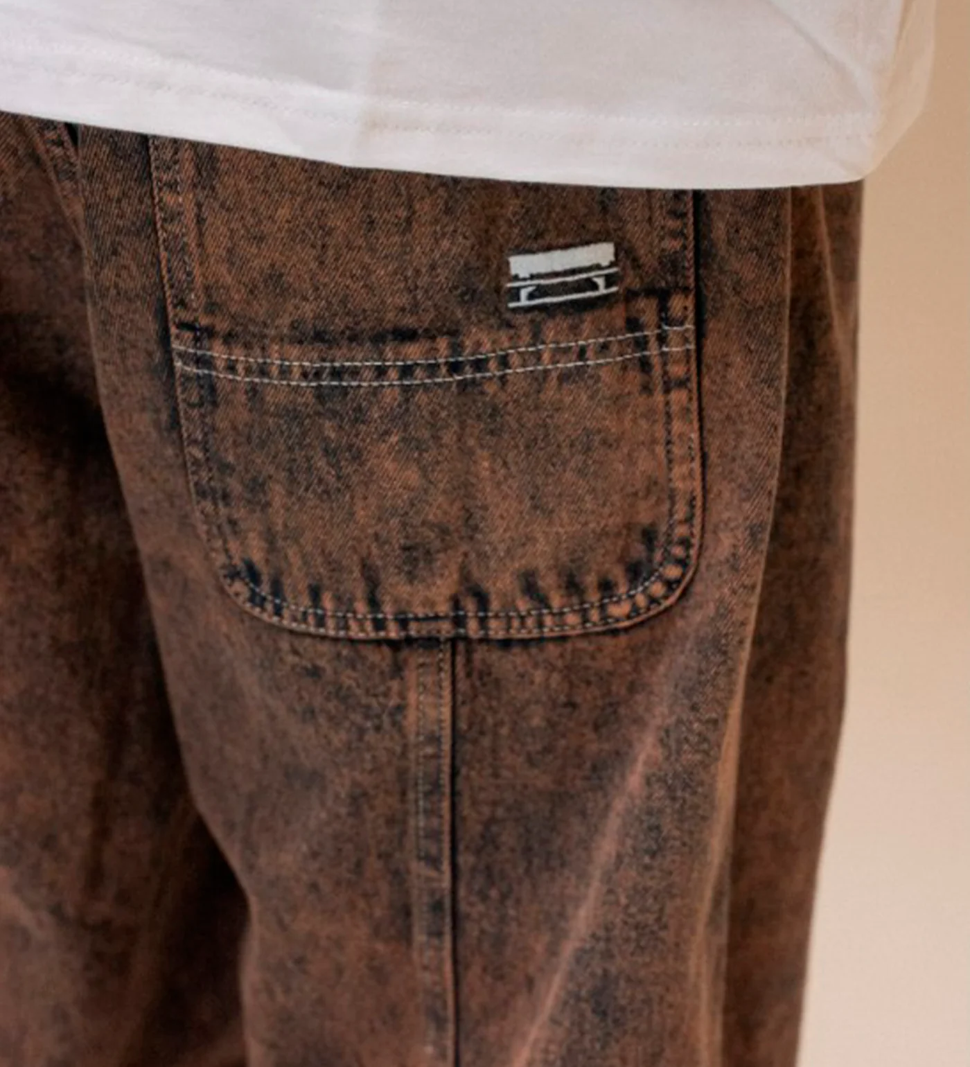 3 Stripes Dyed Denim, Brown - Image 4