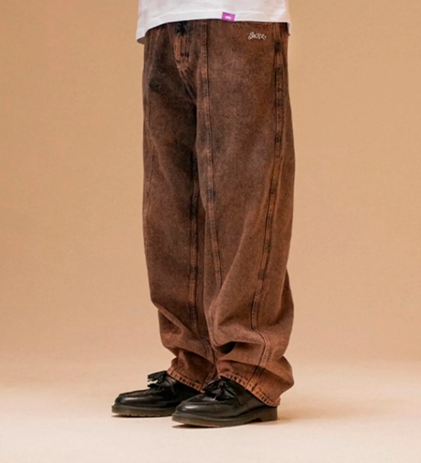 3 Stripes Dyed Denim, Brown - Image 5