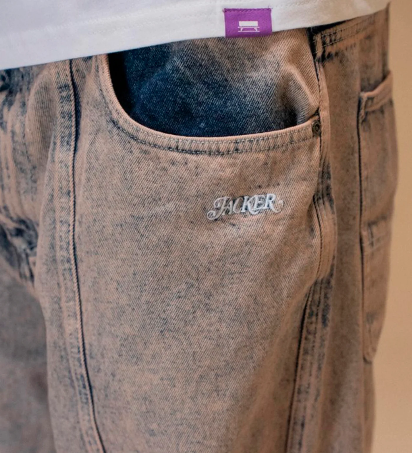 3 Stripes Dyed Denim, Grey - Image 3