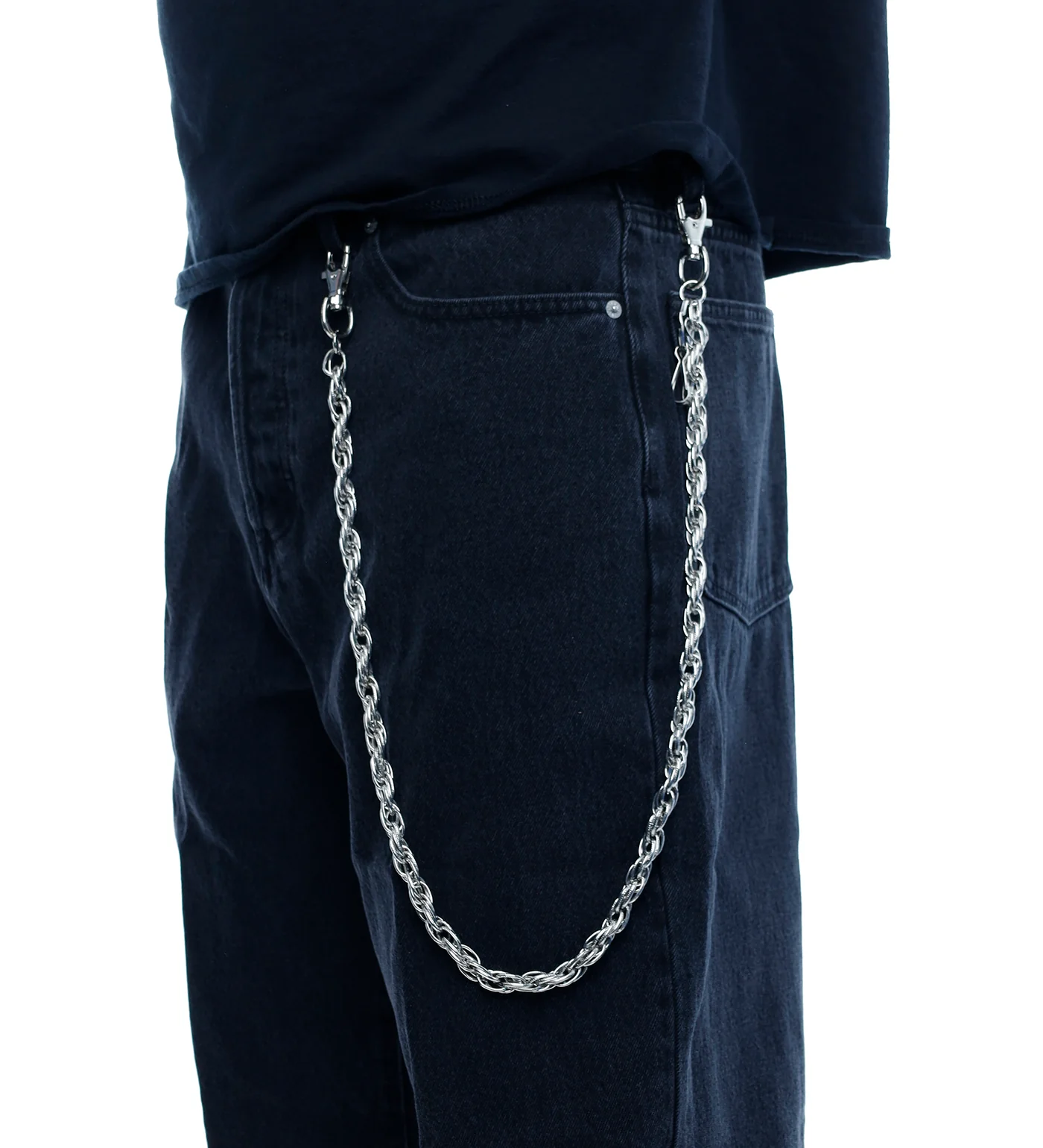 30'' Multi-Link Wallet Chain, Silver - Image 2