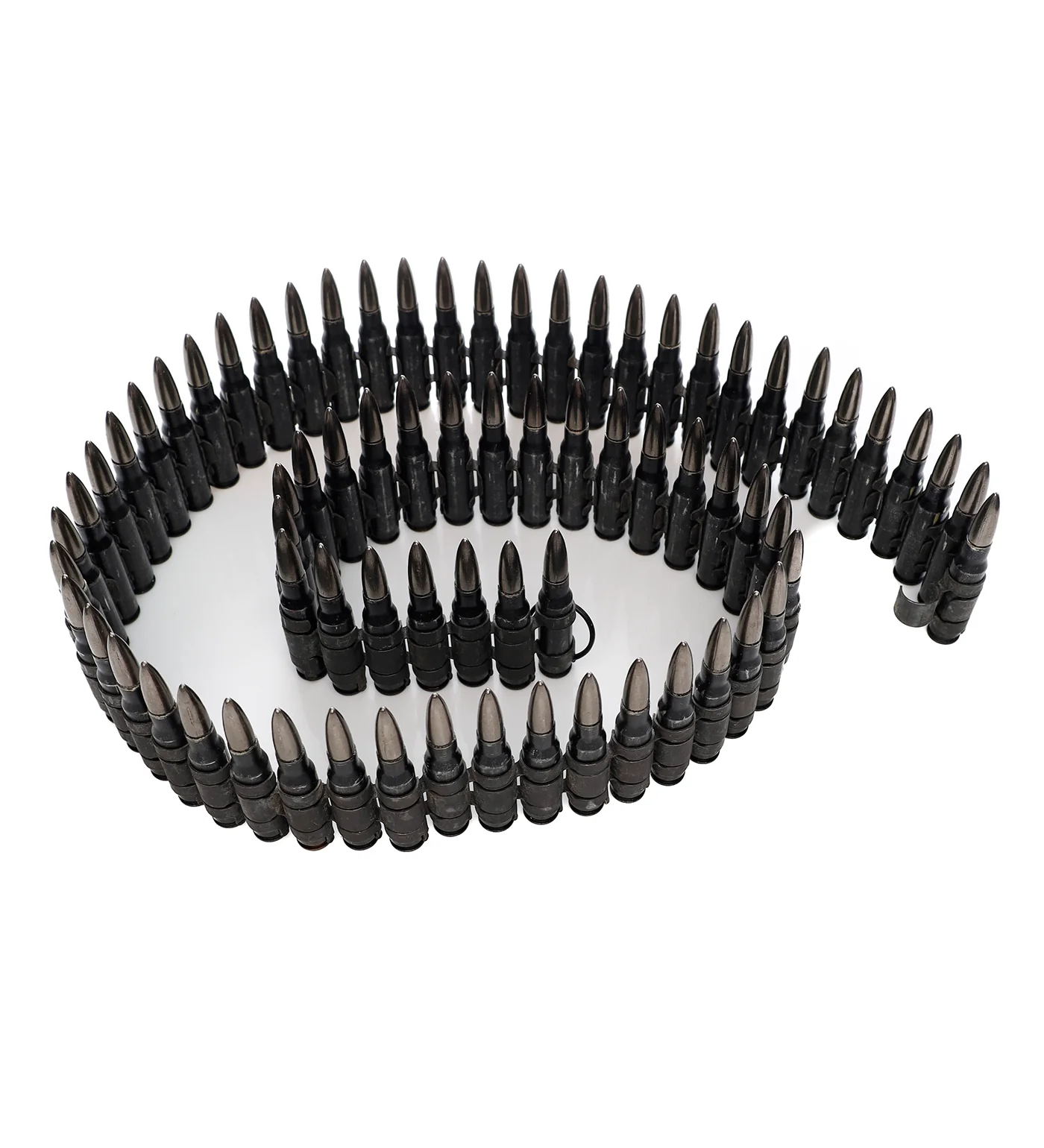 .308 Bullet Belt 42", Black Shell/Gun Metal Tip/Black links
