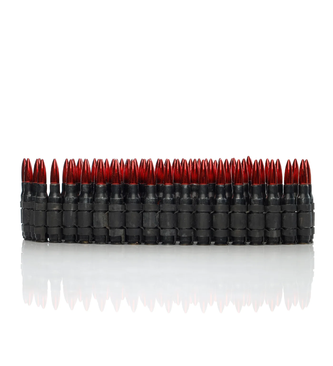.308 Bullet Belt 42", Black Shell/Red Tip/Black link - Image 2