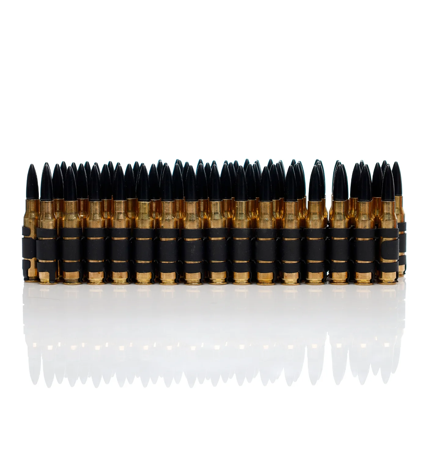 .308 Bullet Belt 42", Brass Shell/Black Tips/Black Links - Image 2