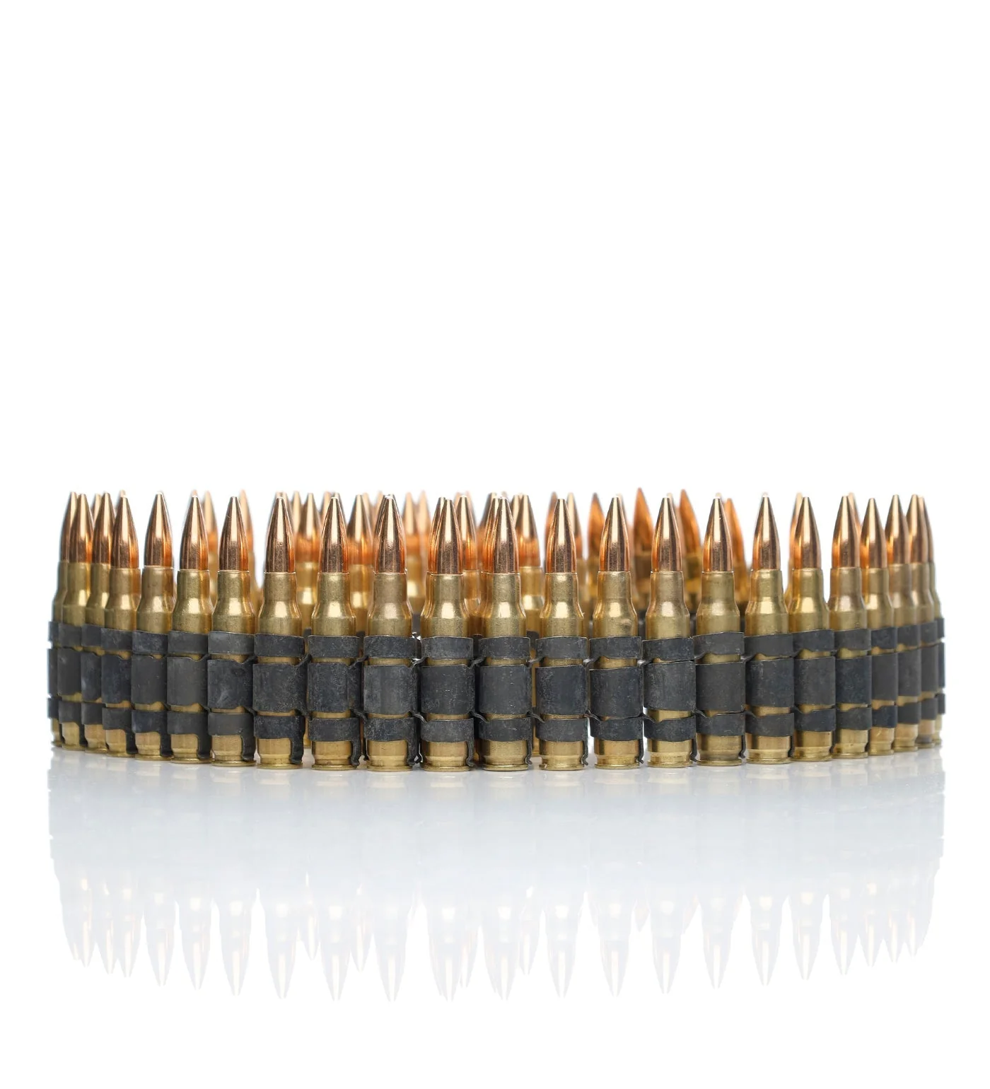 .308 Bullet Belt 42", Brass Shell/Cooper Tips/Black Links - Image 2