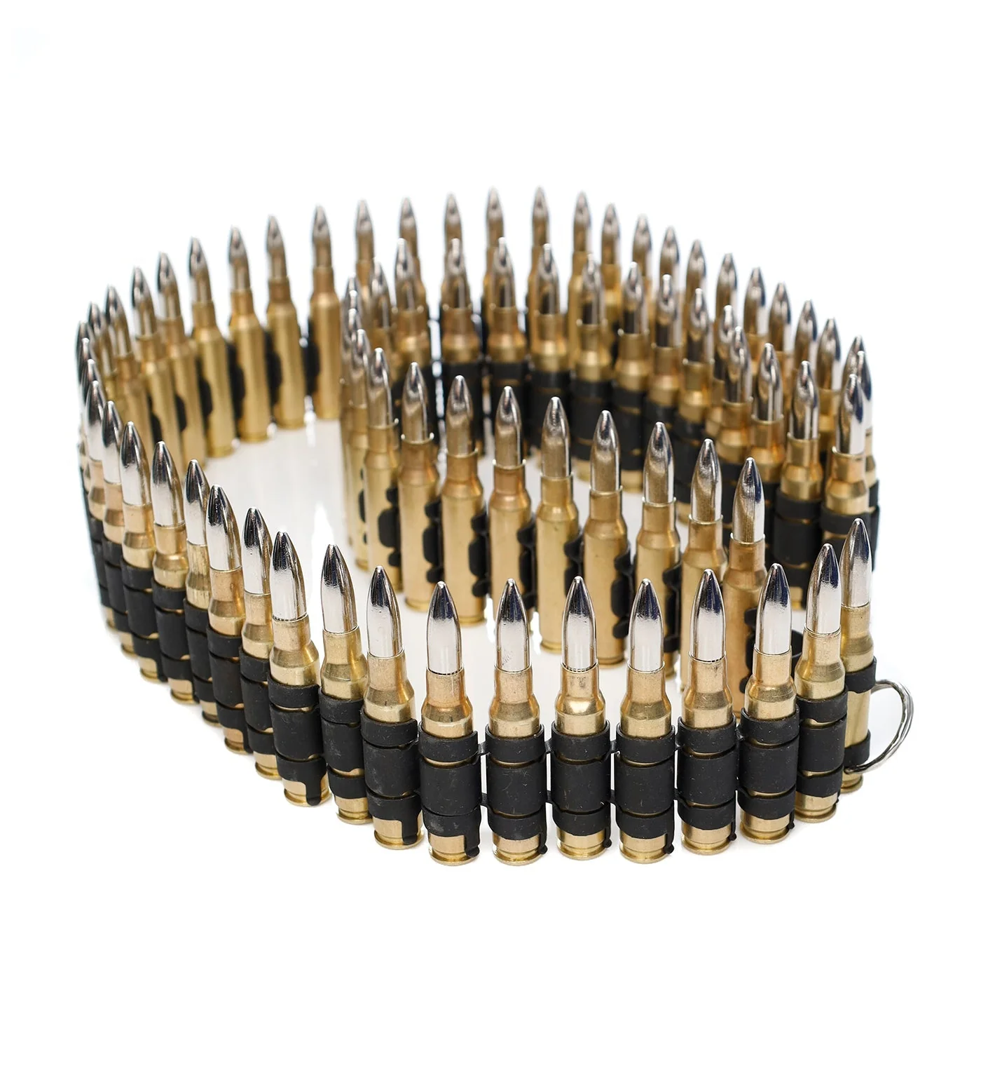.308 Bullet Belt 42", Brass Shell/Nickel Tips/Black links
