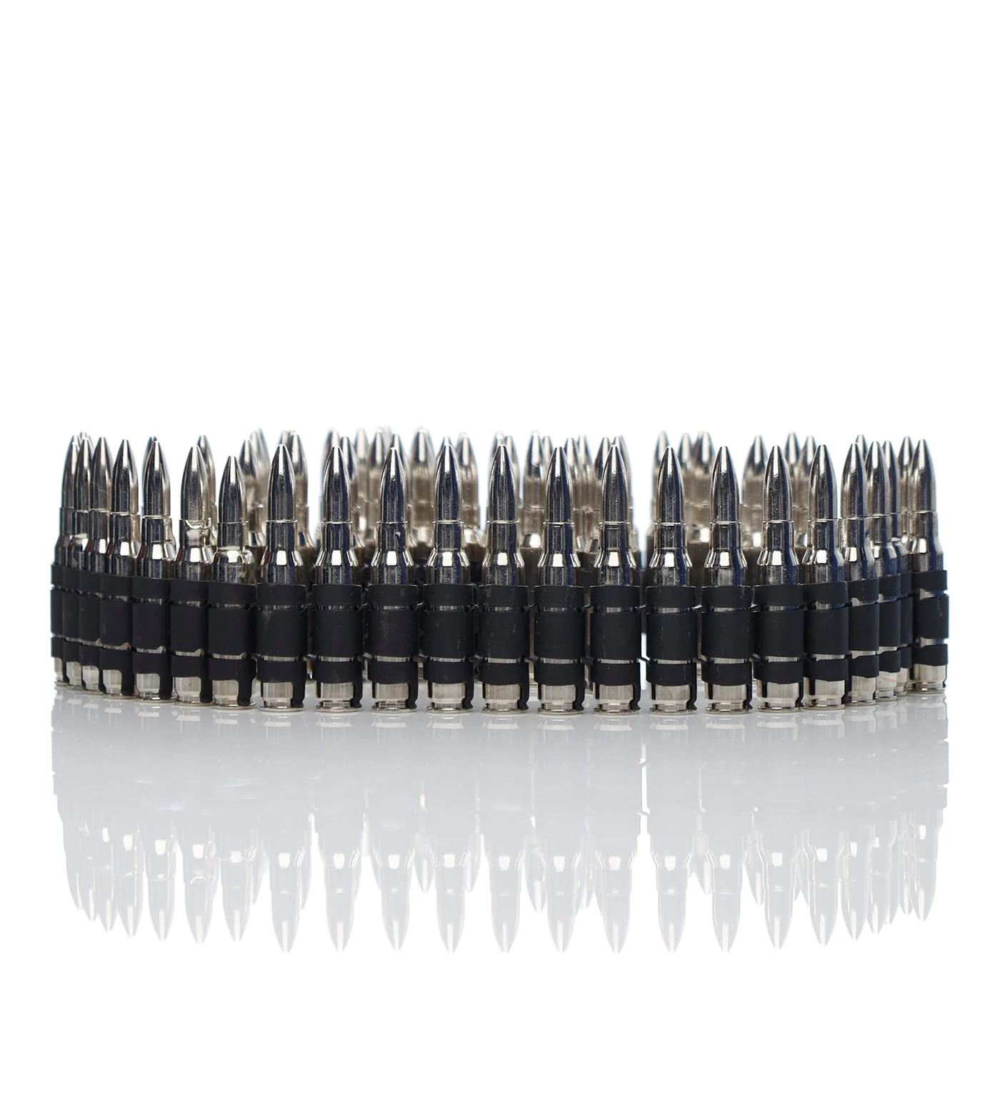 .308 Bullet Belt 42", Nickel Plated Shell/Nickel Tips/Black links - Image 2
