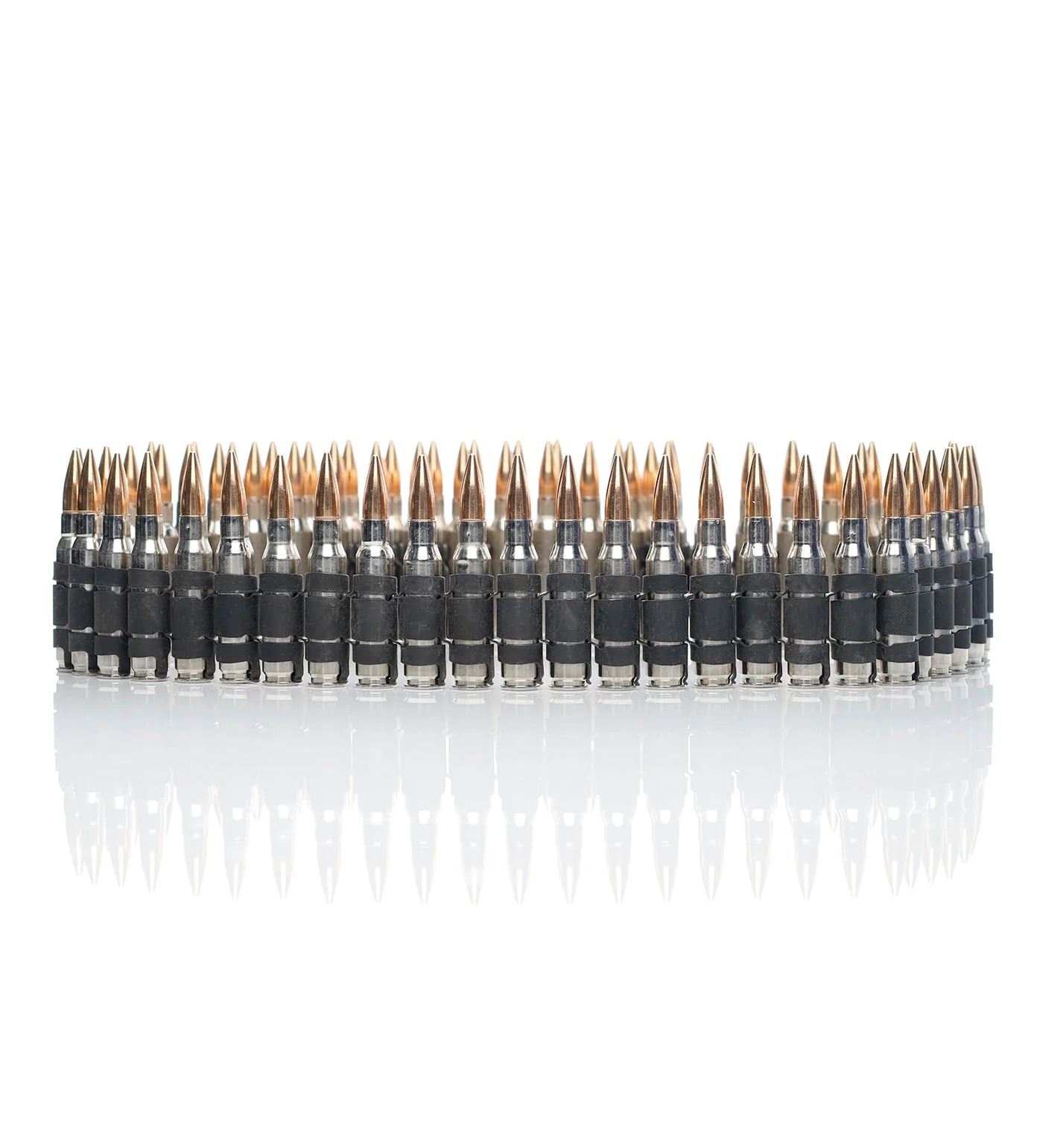 .308 Bullet Belt 42", Nickel Shell/Copper Tips/Black links - Image 2