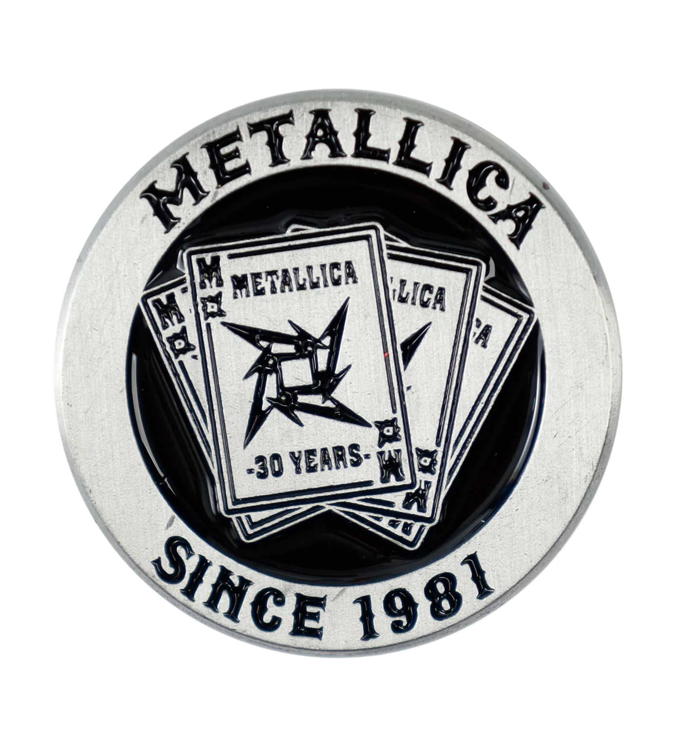 30th Anniversary Playing Card, Pewter