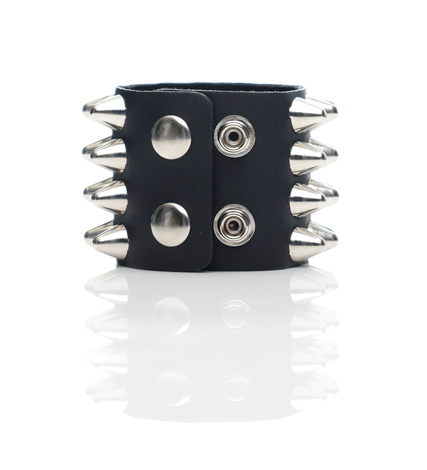 4 Row Large UK77 Bracelet, Black/Silver - Image 2