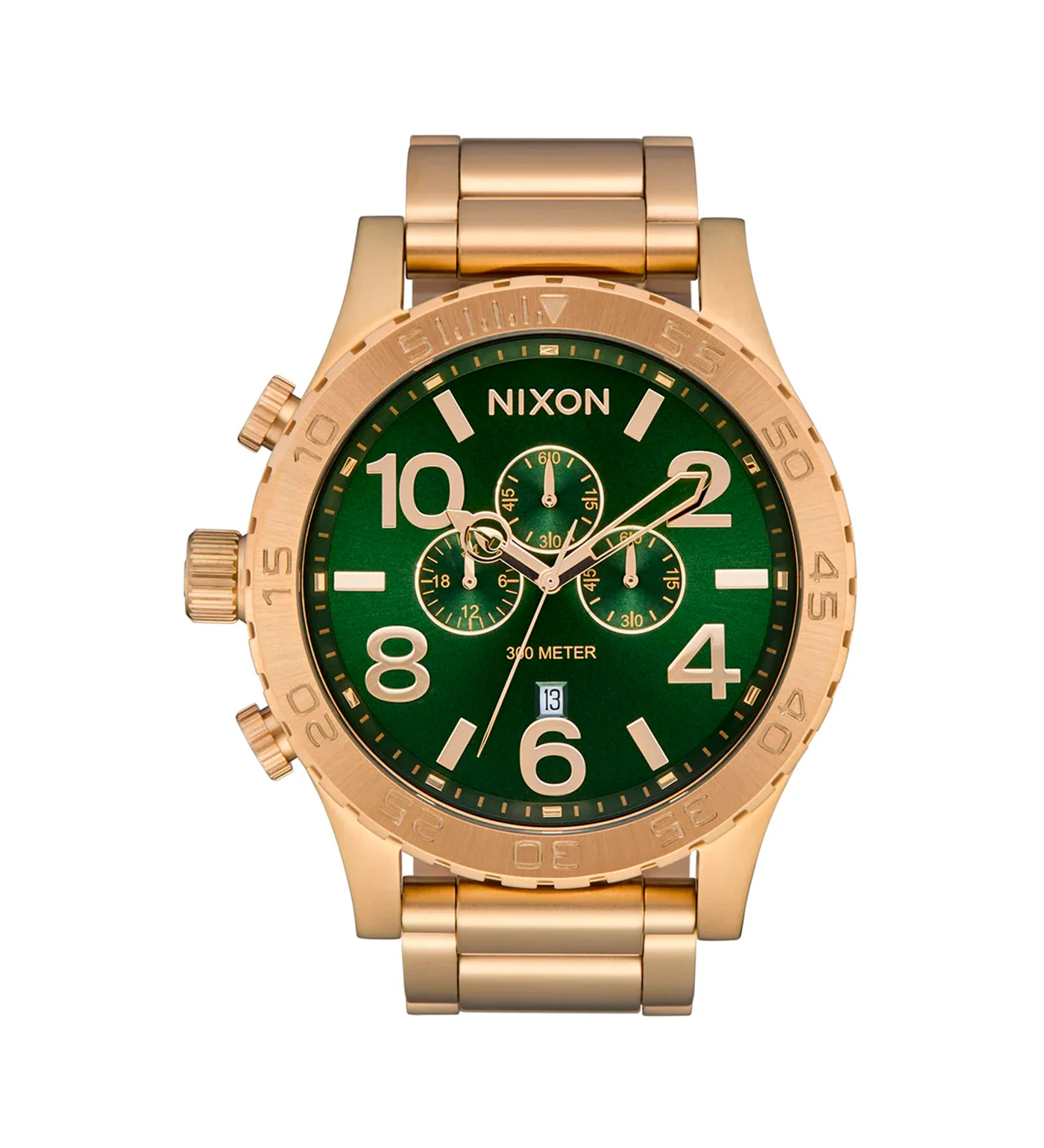 51-30 Chrono, Gold/Green Sunray