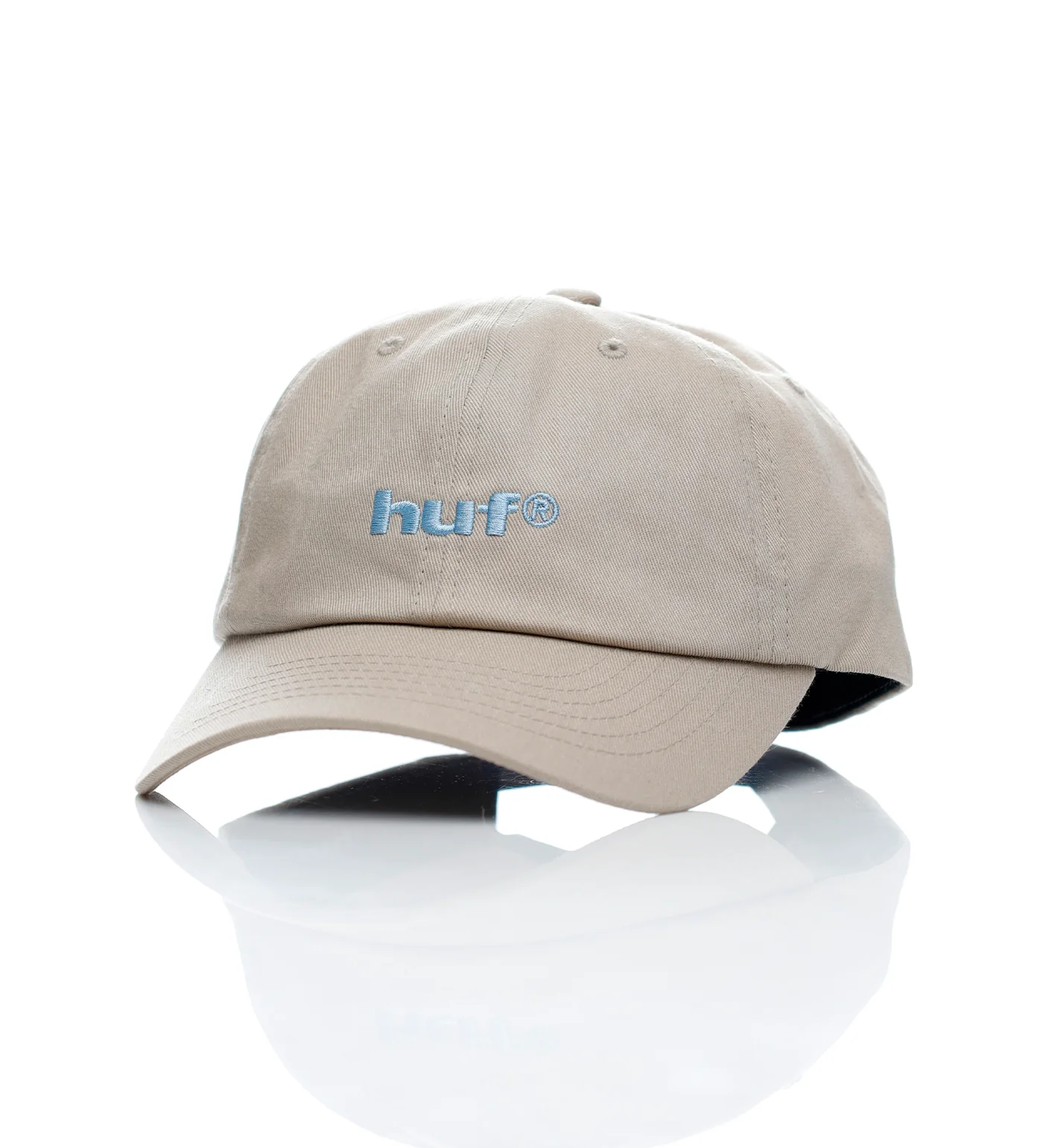 89 Embroidered 6-Panel Strapback, Stone/Blue