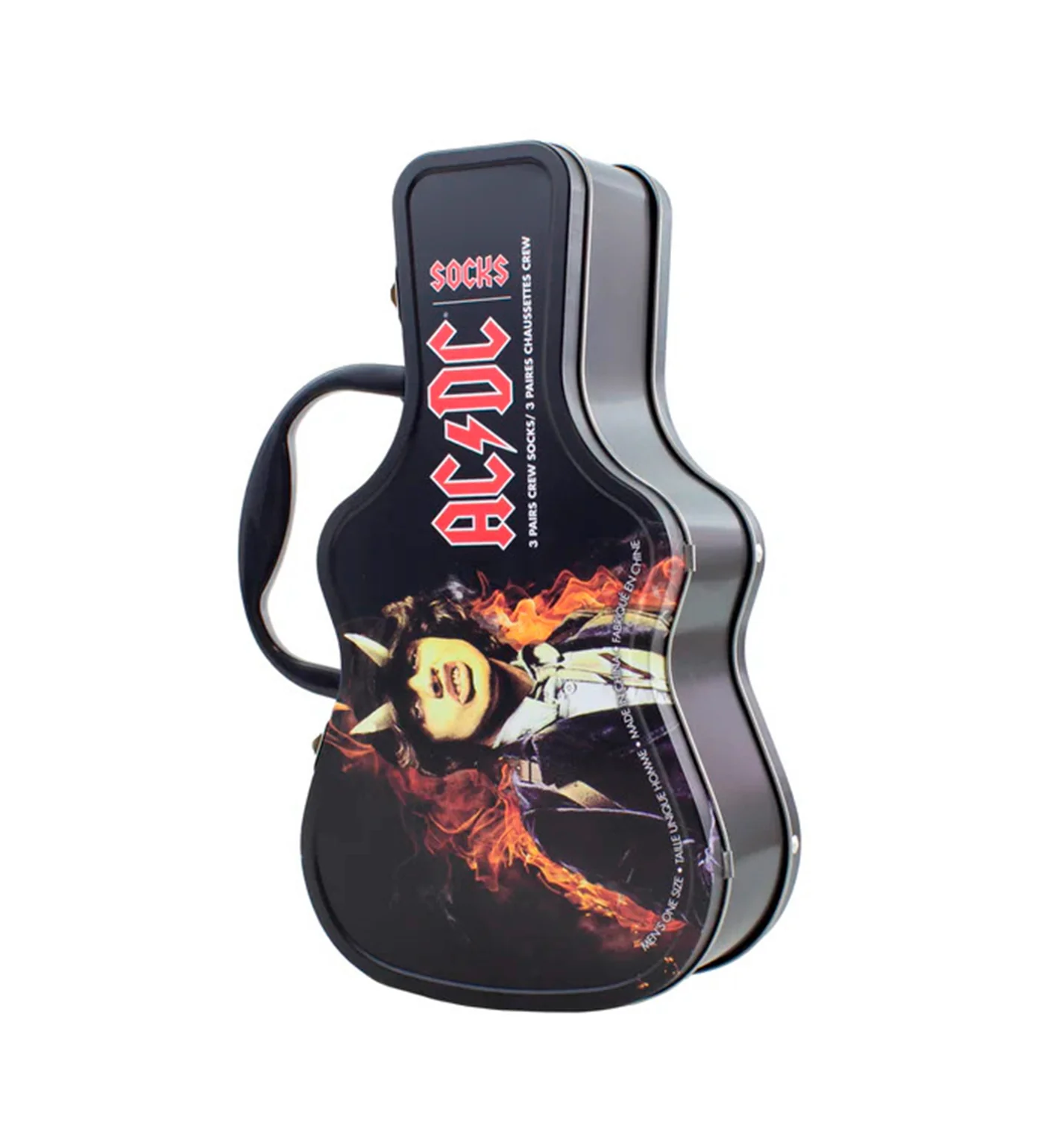 AC/DC 3 Pair Socks-Guitar Tin