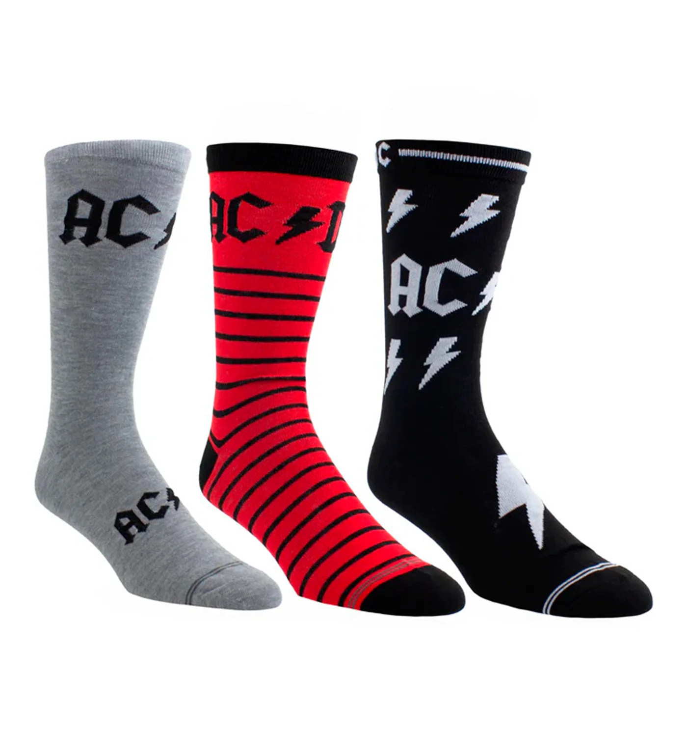 AC/DC 3 Pair Socks-Guitar Tin - Image 2