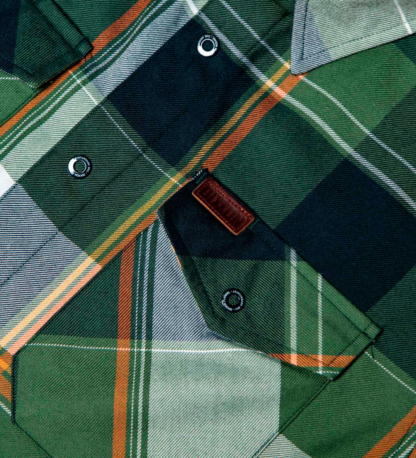 Adventurist Flannel, Green/White/Orange - Image 2