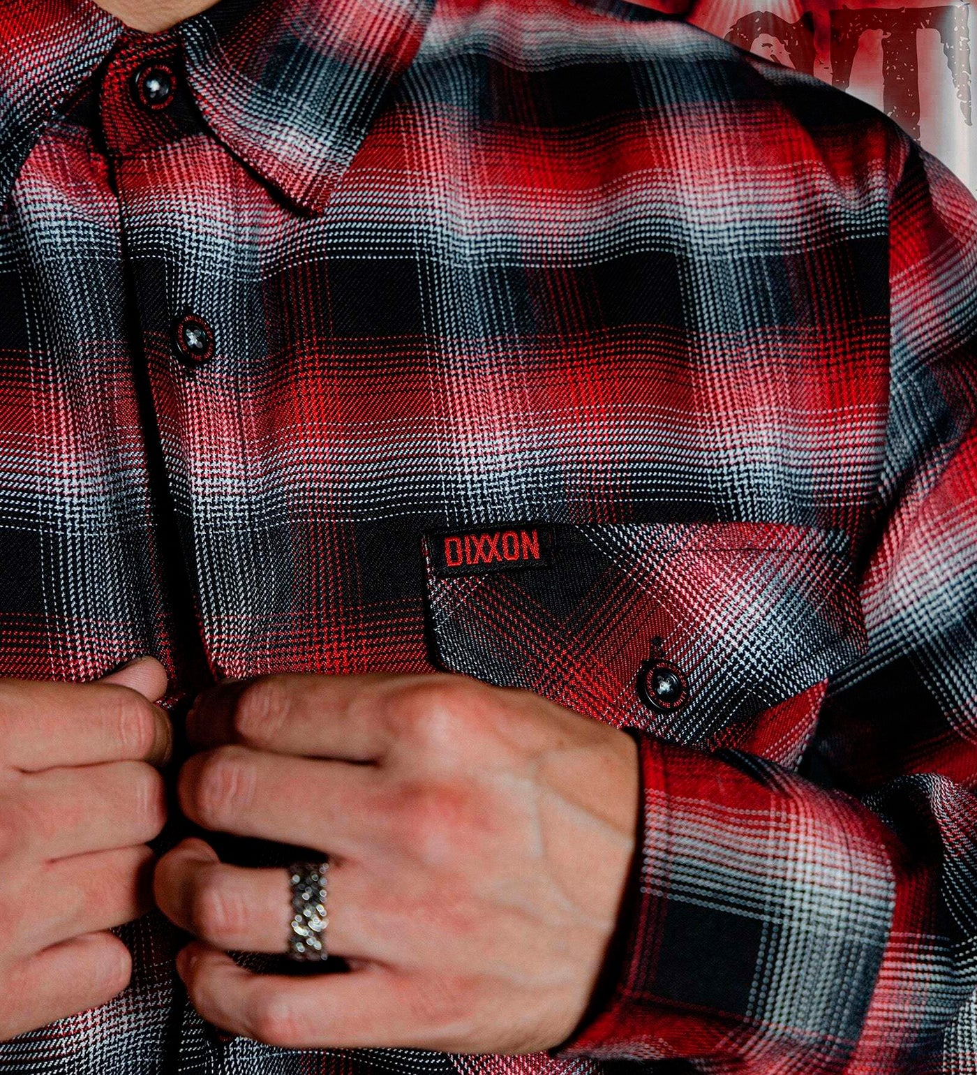 Amity Affliction Youngbloods Flannel, Red/Black/White - Image 3