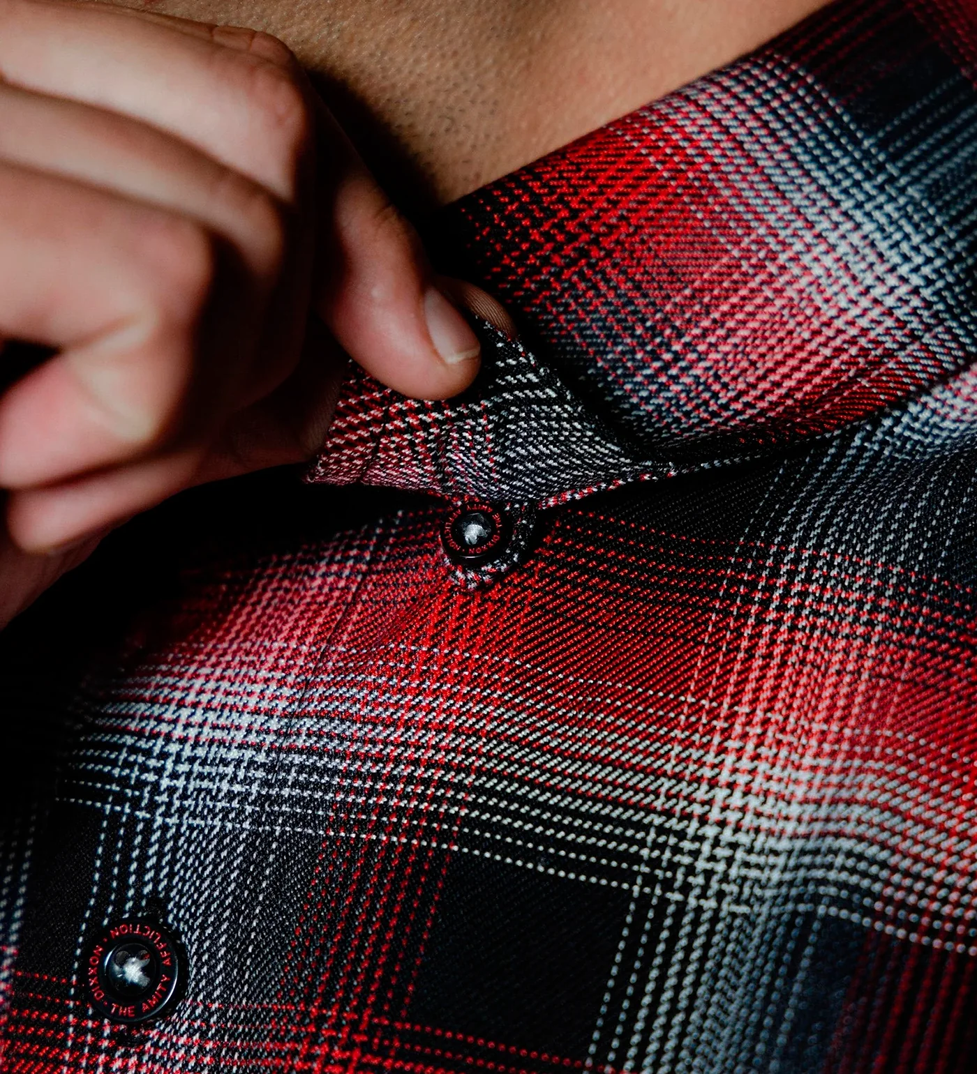 Amity Affliction Youngbloods Flannel, Red/Black/White - Image 5