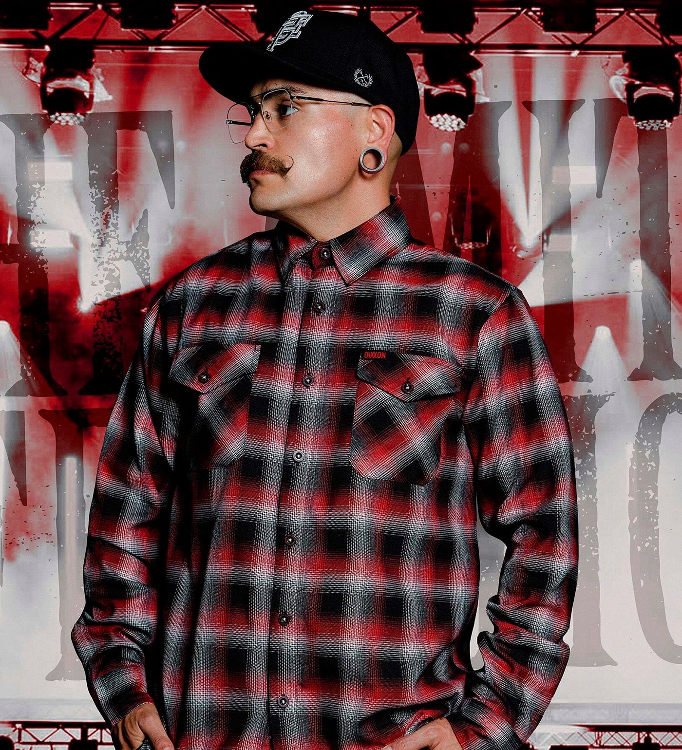 Amity Affliction Youngbloods Flannel, Red/Black/White - Image 6