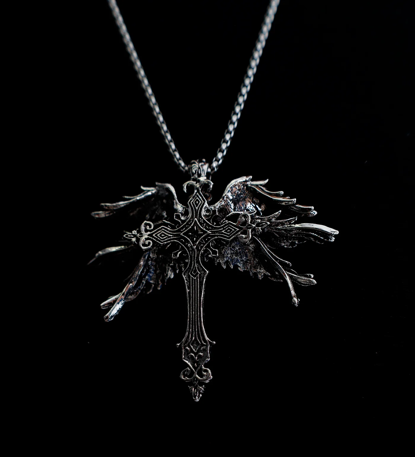 Angel Wings Cross, Silver(2A) - Image 5