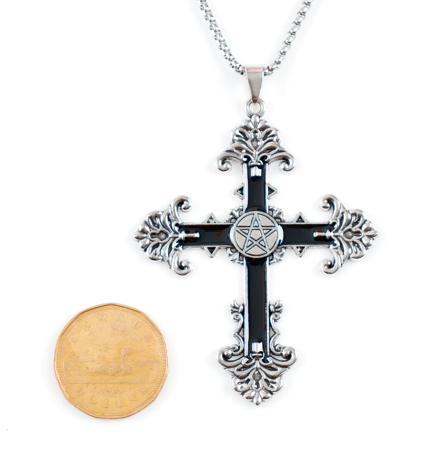 Angelic Gothic Black Cross, Silver (2A) - Image 2