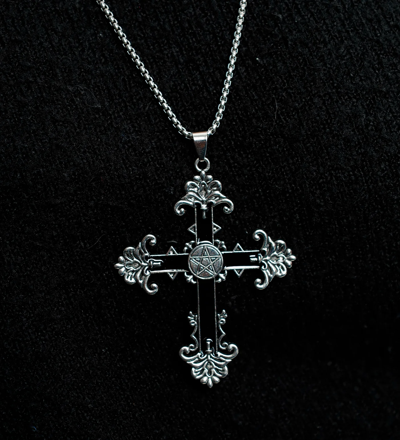 Angelic Gothic Black Cross, Silver (2A) - Image 5