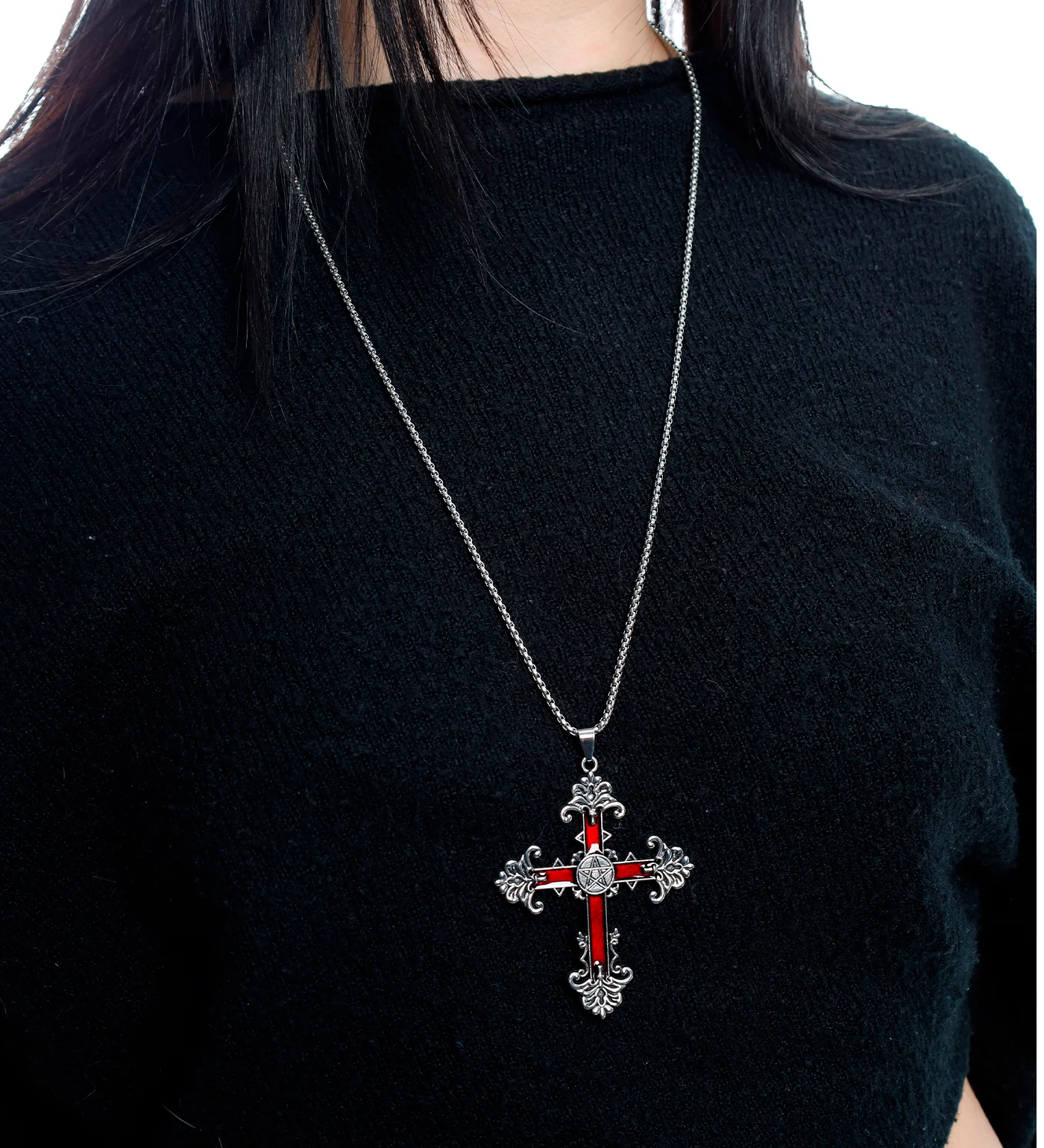 Angelic Gothic Red Cross, Silver (2A) - Image 4
