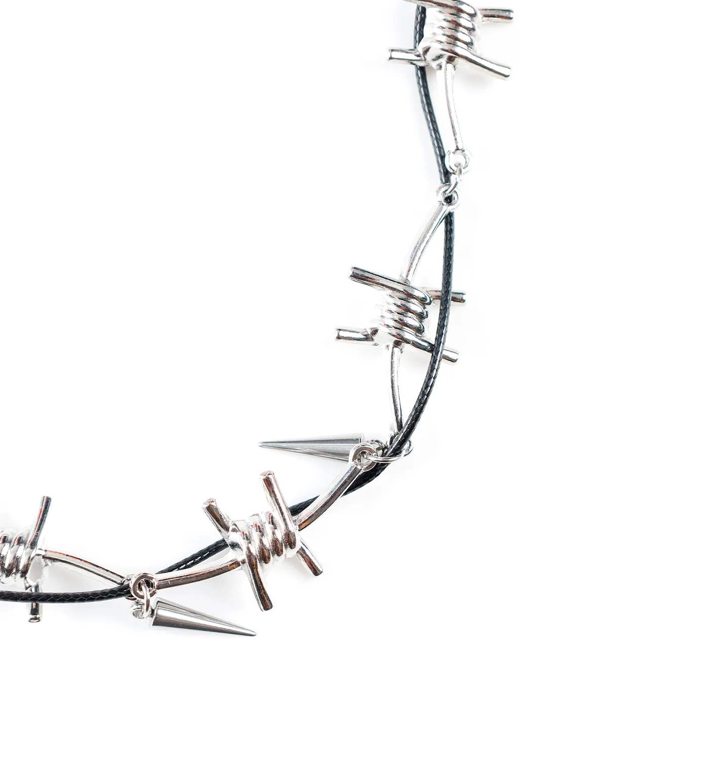 Barbed Wire Spiked Multi Chain, Silver (2E) - Image 3