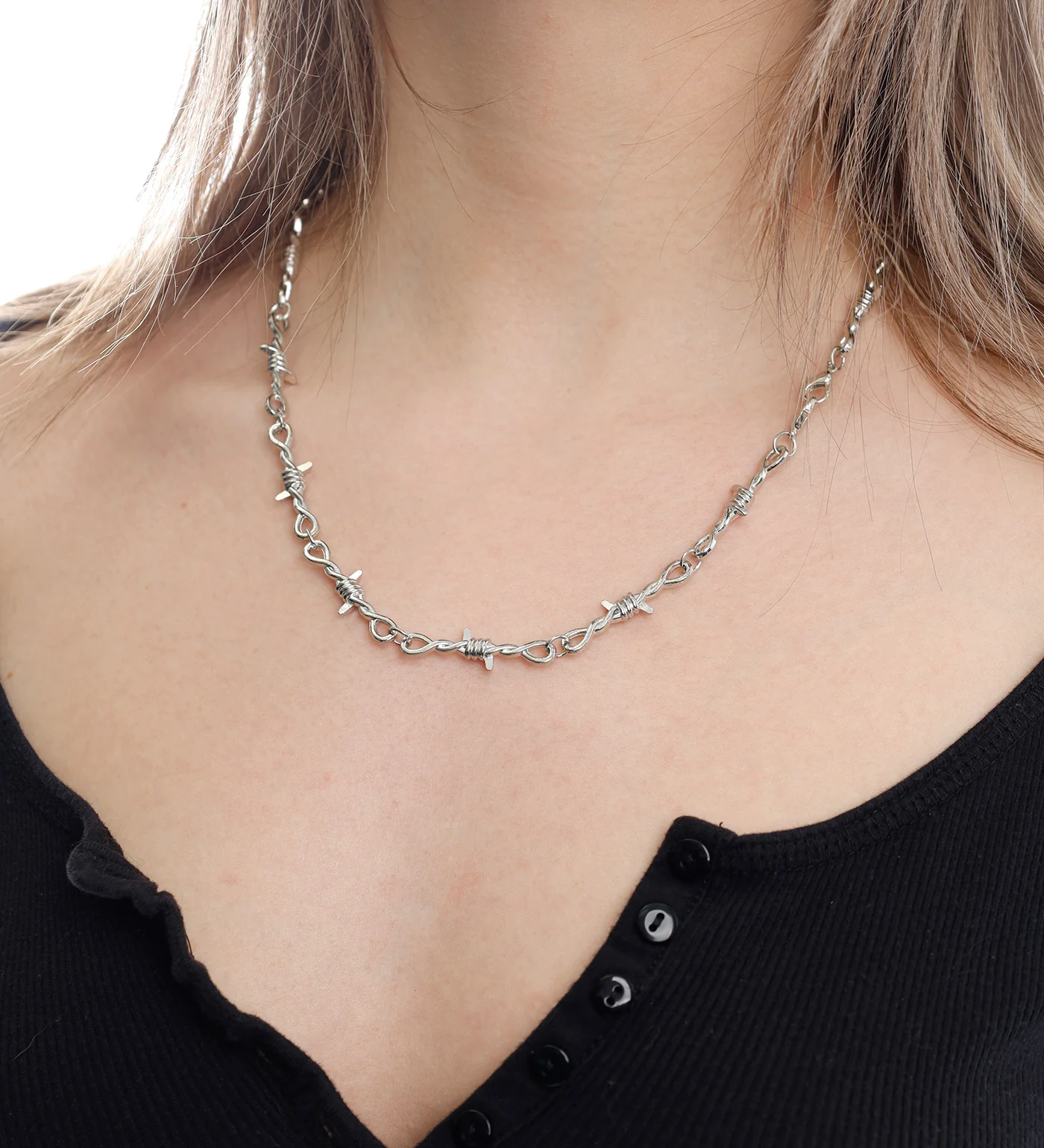 Barbed Wire 20 inch, Silver(2E) - Image 3