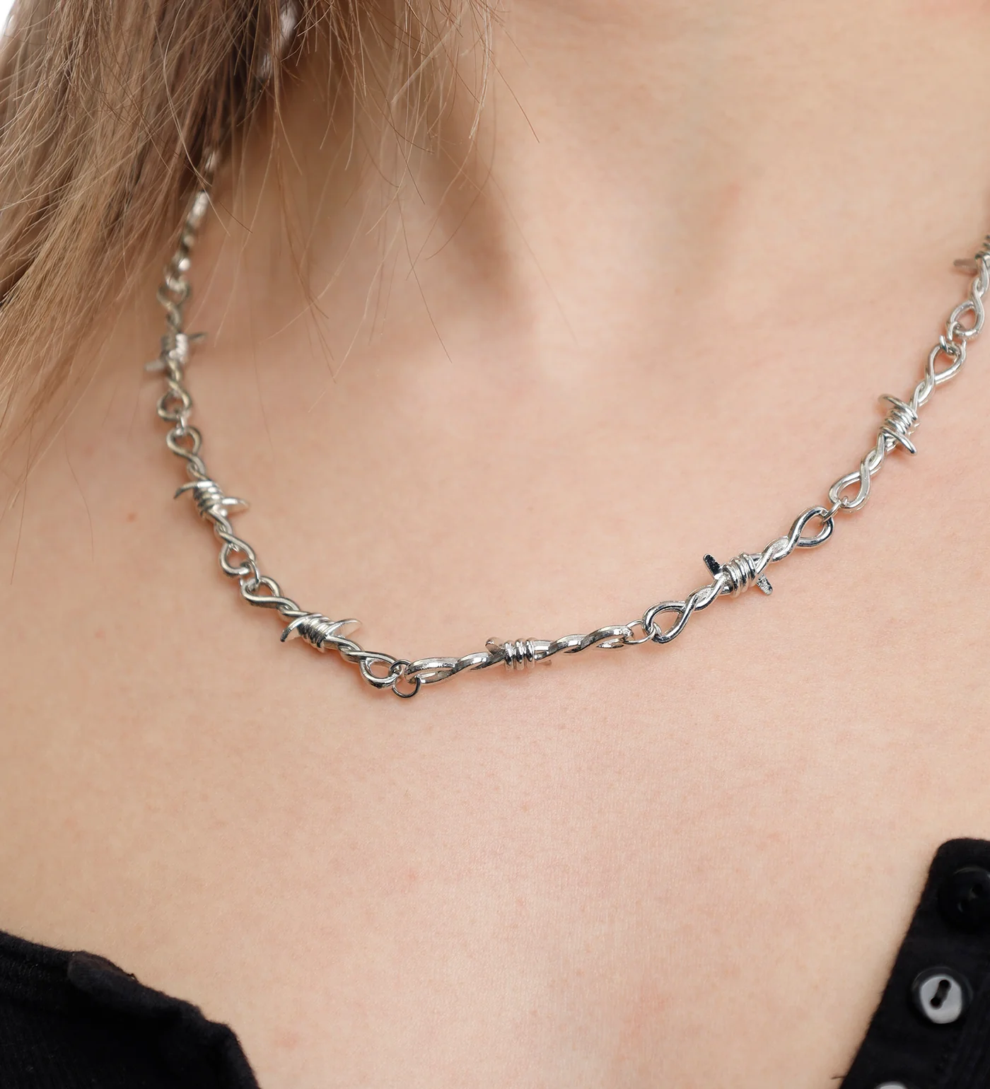 Barbed Wire 20 inch, Silver(2E) - Image 4