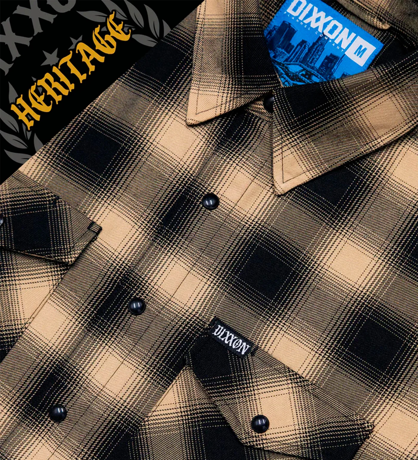 Barrio Heritage Flannel, Black/Cleam - Image 2