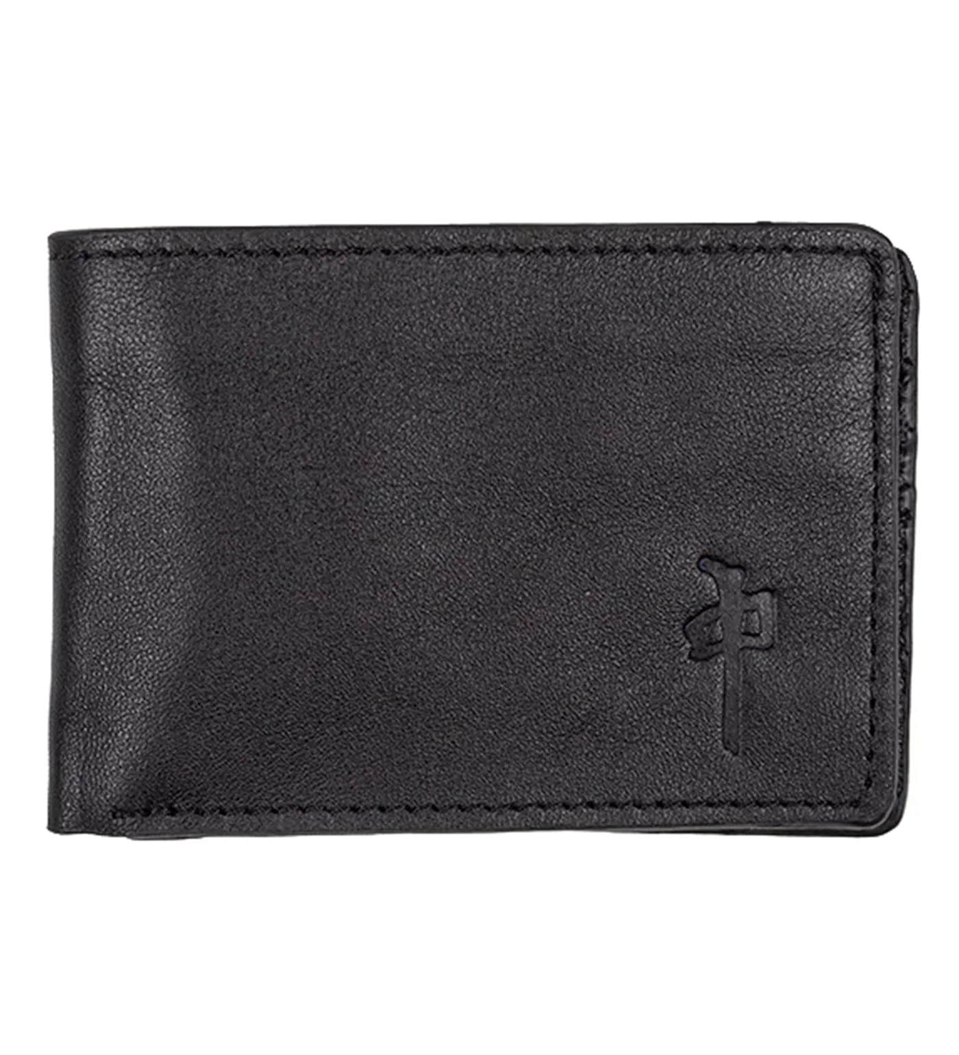 Bi Fold Wallet Genuine Leather, Black