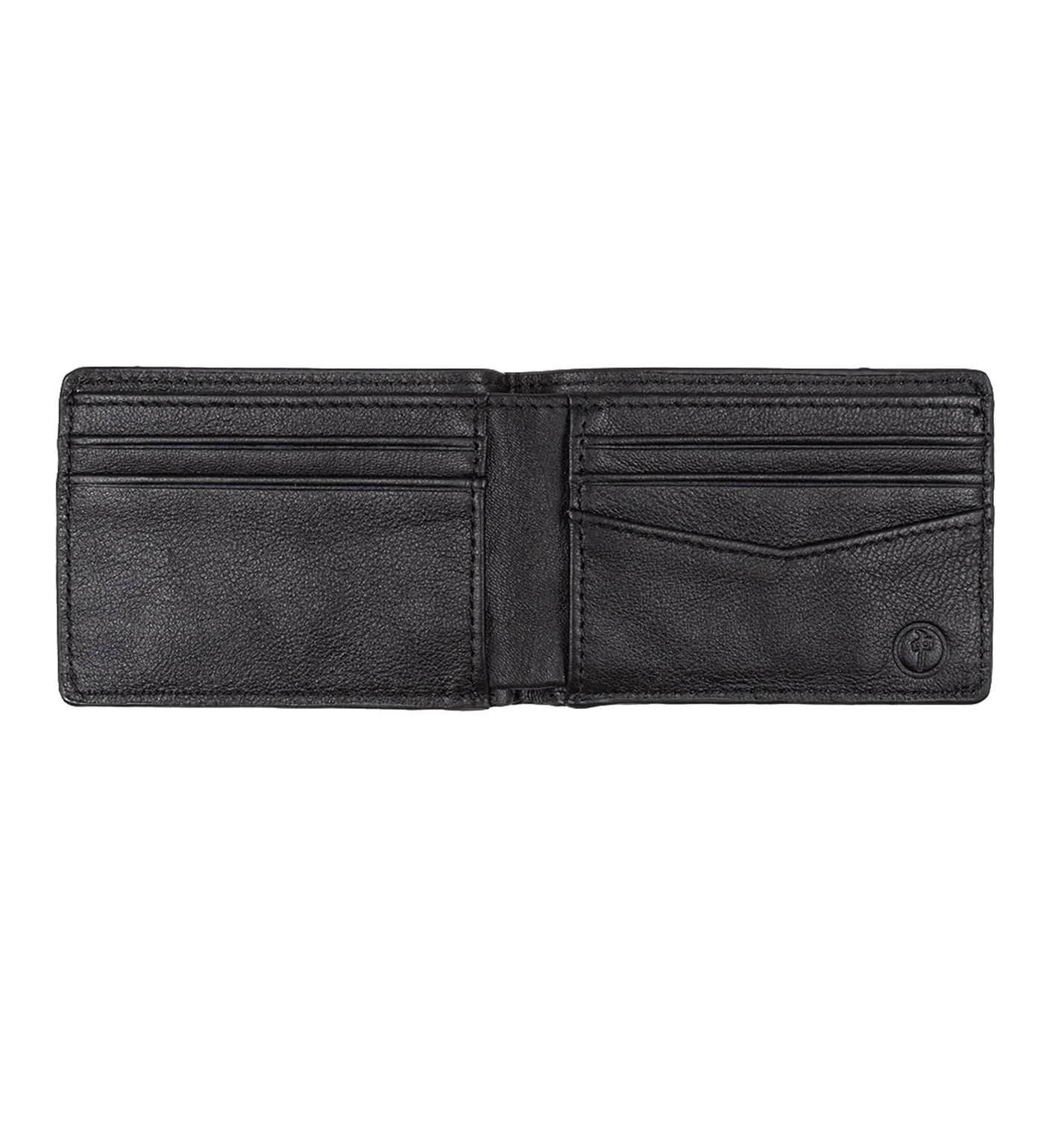Bi Fold Wallet Genuine Leather, Black - Image 2