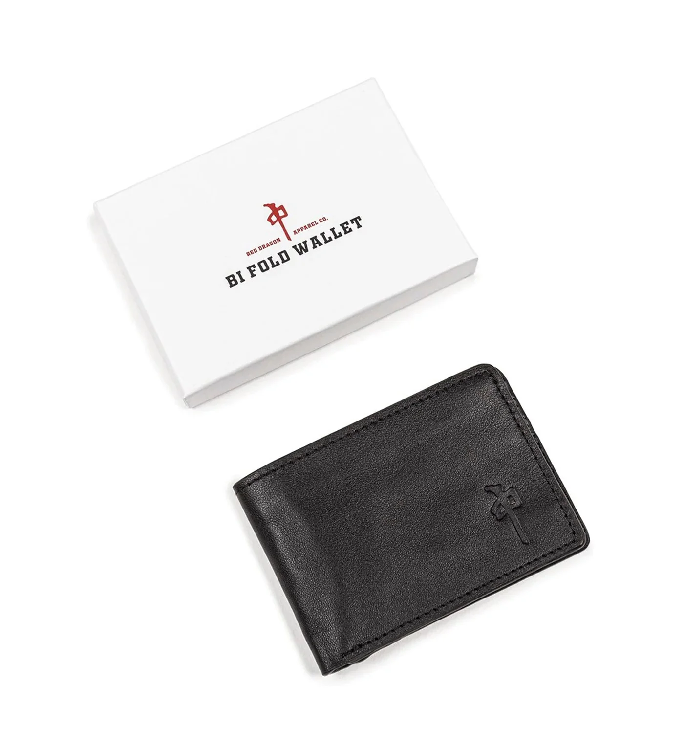 Bi Fold Wallet Genuine Leather, Black - Image 3