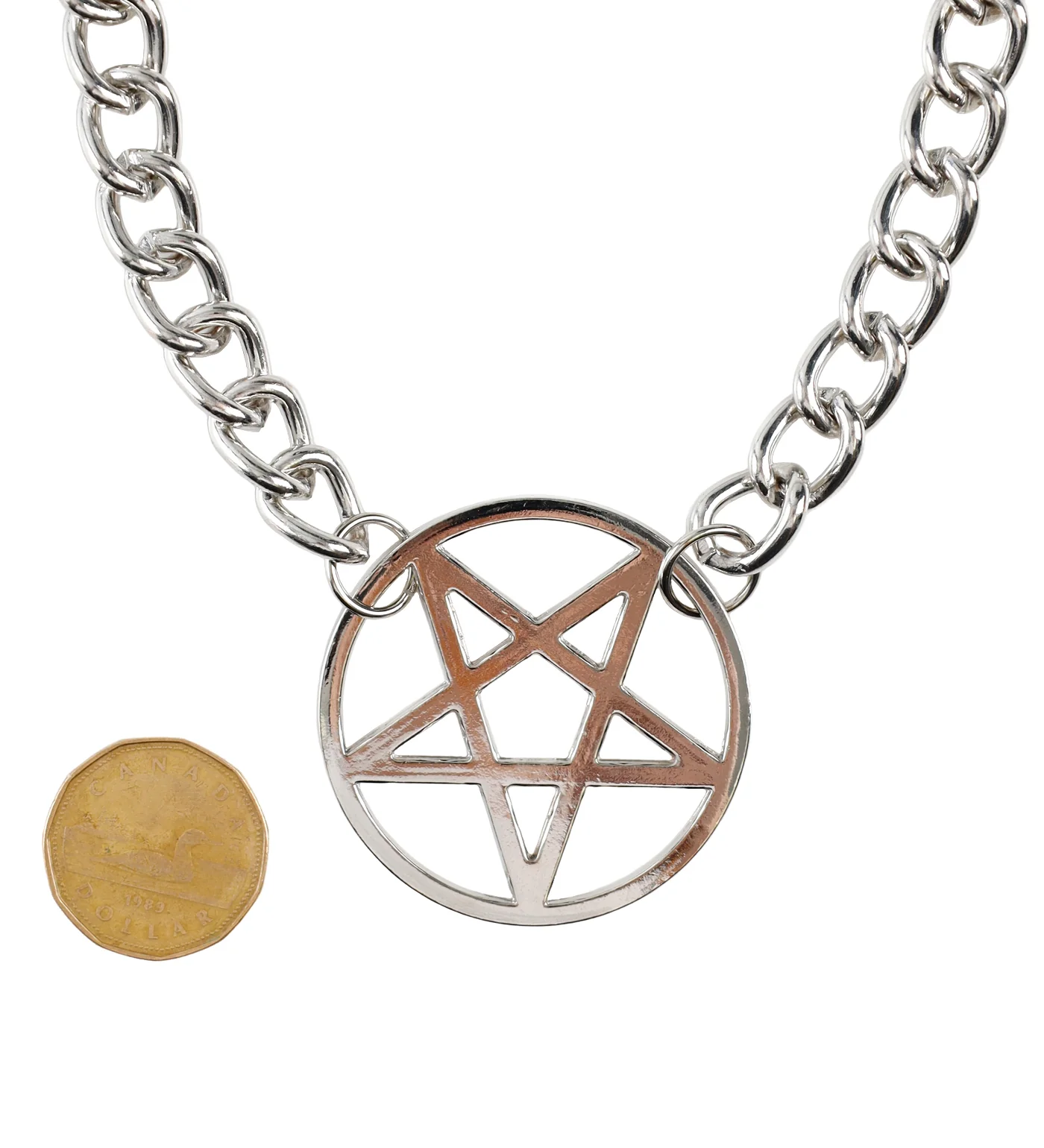 Big Chained Pentagram 26" (2C), Silver - Image 3