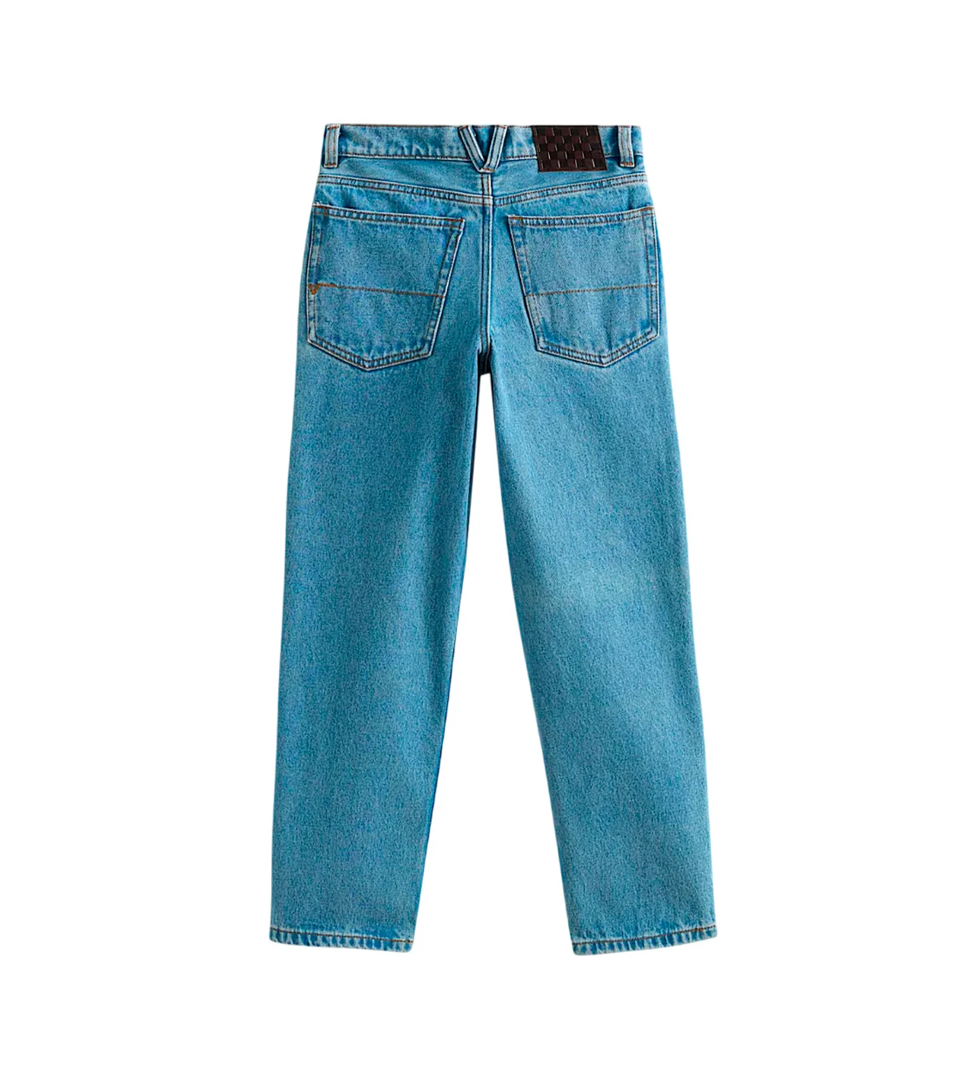 Big Kids Check-5 Loose Denim, Stonewash/Blue - Image 2