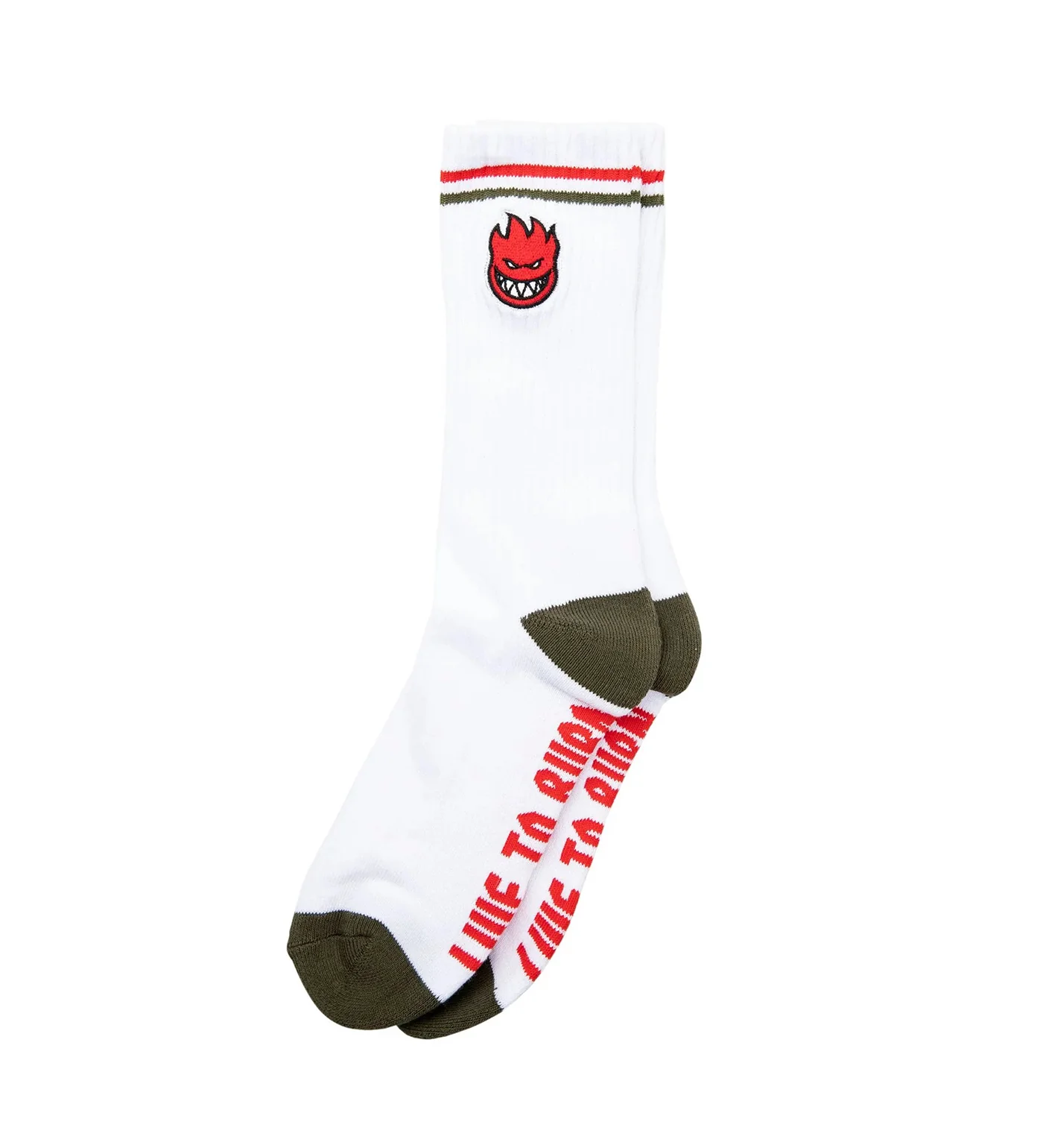 Bighead Fill Embroided, White/Olive/Red