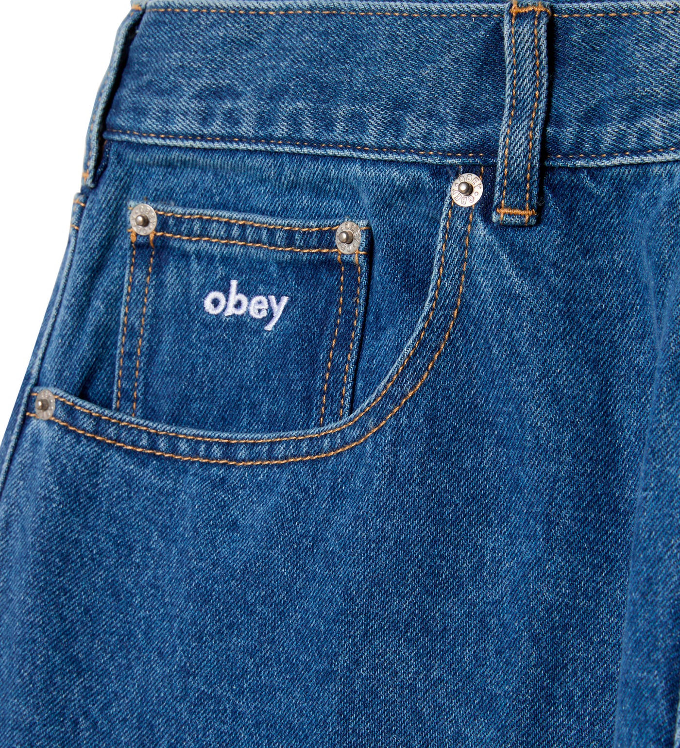 Bigwig Baggy Denim, Medium Stonewash Light Indigo - Image 4