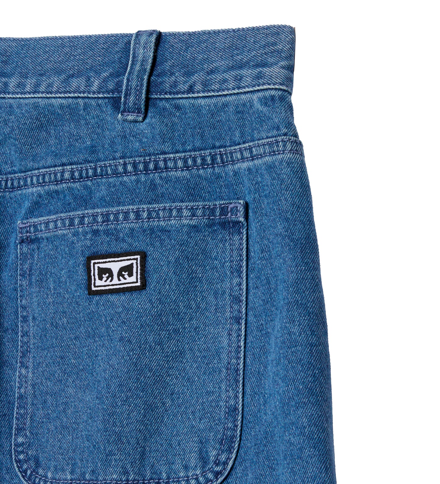 Bigwig Double Knee Worker Denim, Light Indigo - Image 3