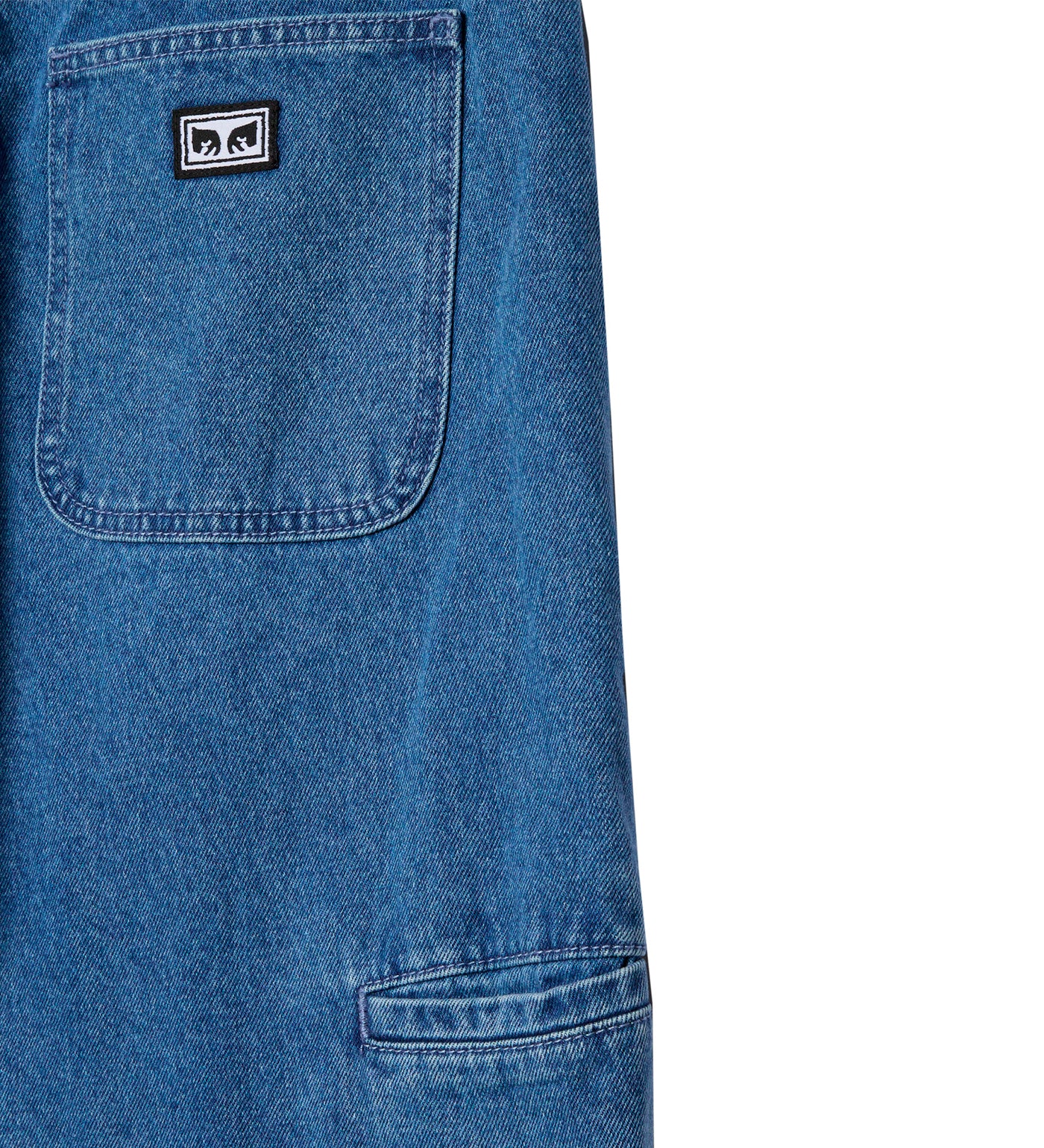 Bigwig Double Knee Worker Denim, Light Indigo - Image 4